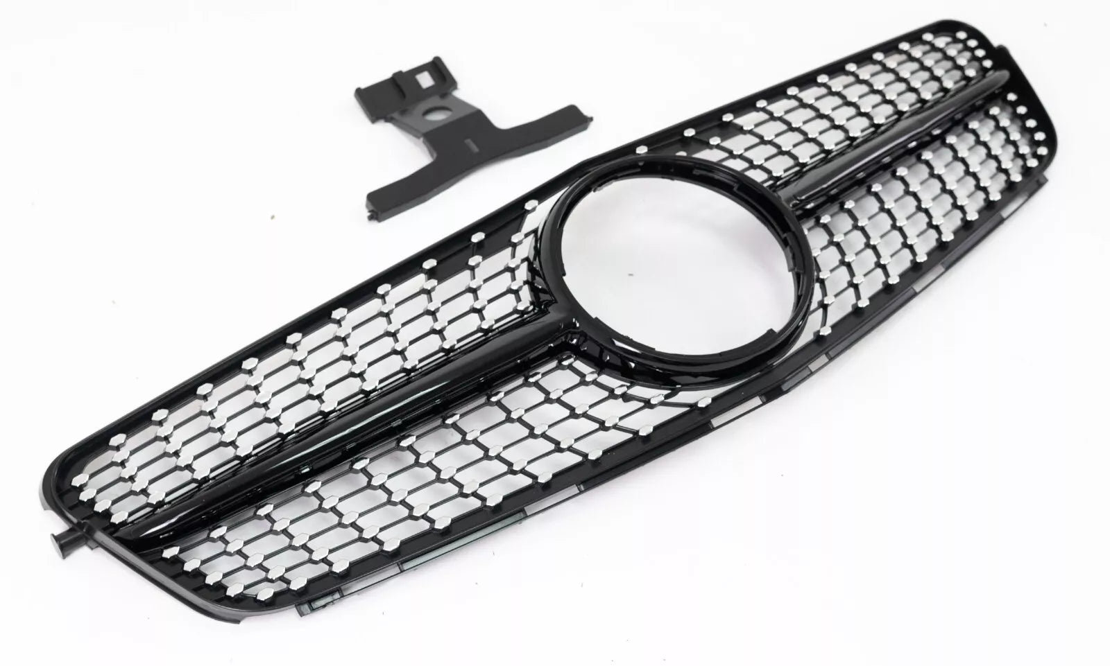 FOR MERCEDES C CLASS W204 S204 C204 7-15 FRONT GRILLE GRILL DIAMOND BLACK CHROME