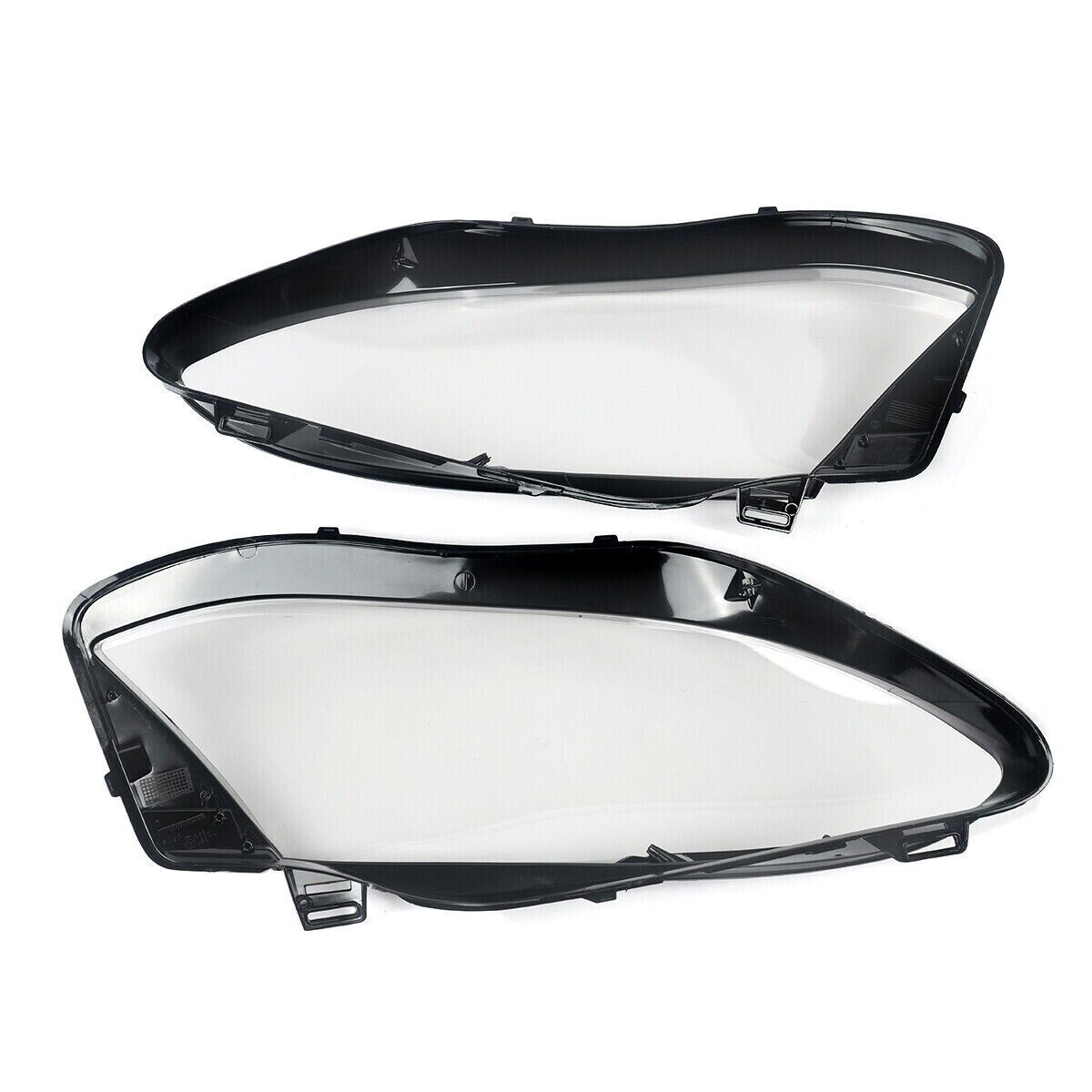 PAIR HEADLIGHT LENS HEADLAMP COVER FOR MERCEDES-BENZ GLE CLASS W166 2015-2019