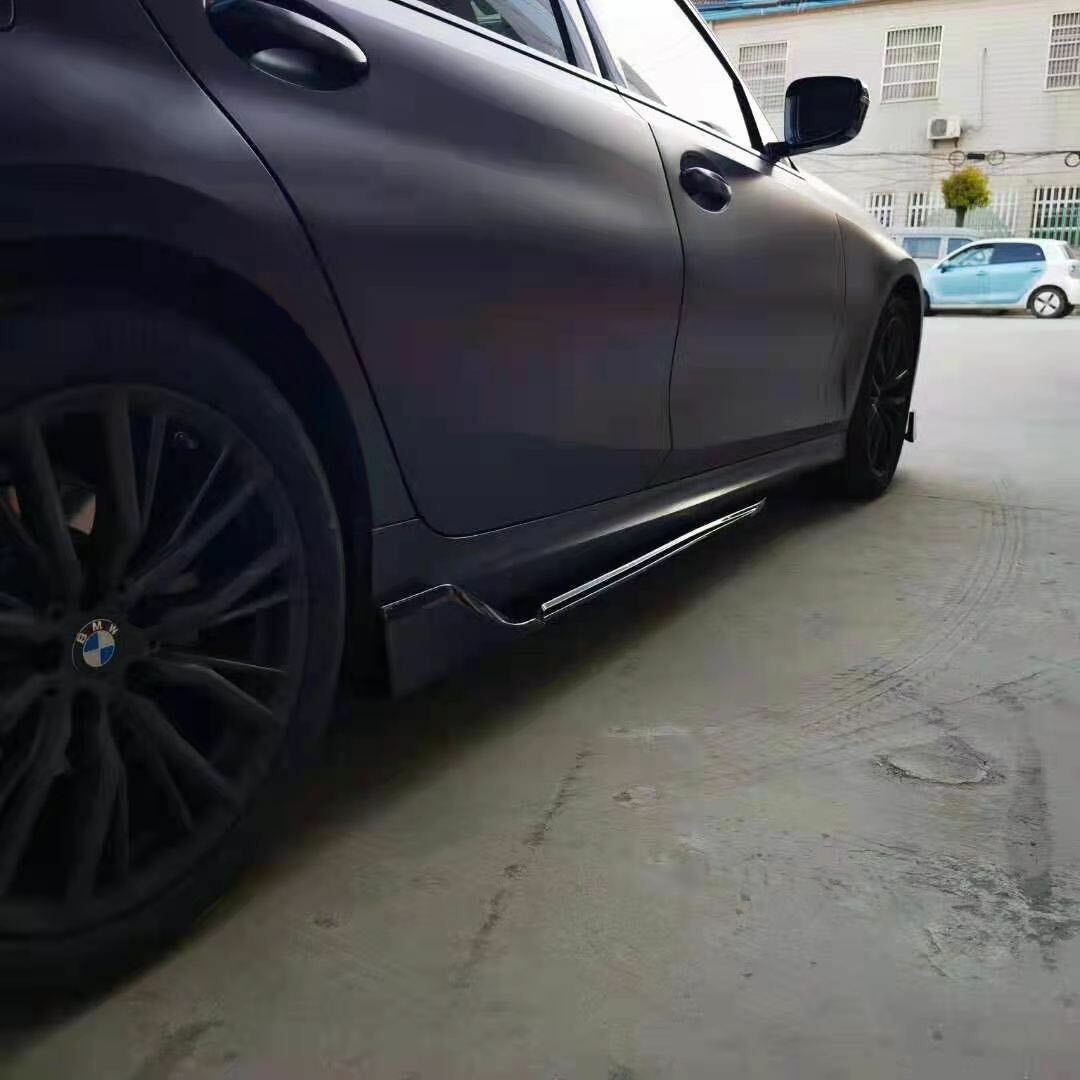 BMW 3 SERIES G20 SIDE SKIRT EXTENSIONS LIP BLADE TRANSFORM STYLE GLOSS BLACK
