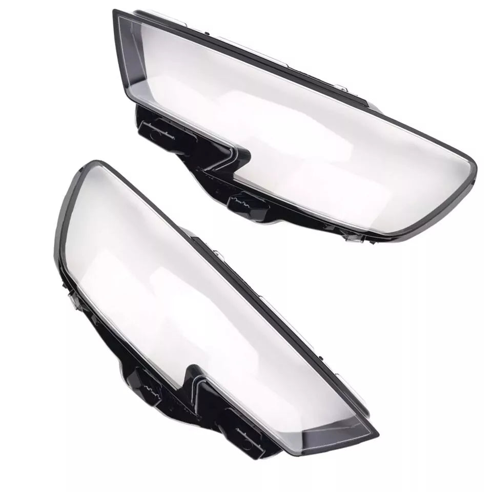 RIGHT LEFT SIDE PAIR HEADLIGHT HEADLAMP CLEAR LENS COVER FOR AUDI A3 8V 12-15