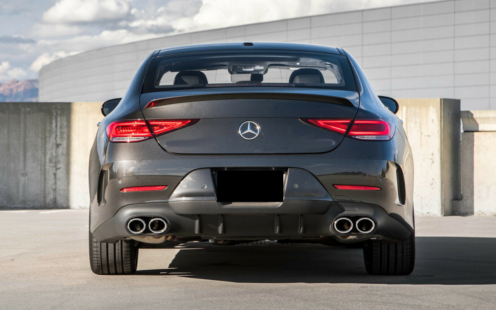 FOR MERCEDES CLS C257 AMG 53 STYLE REAR DIFFUSER & BLACK TAILPIPES 2018 ONWARDS