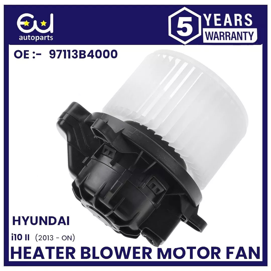 HEATER BLOWER MOTOR FAN FOR HYUNDAI I10 MK2 BA IA 2013-2023 1.0 1.2 97113-B4000