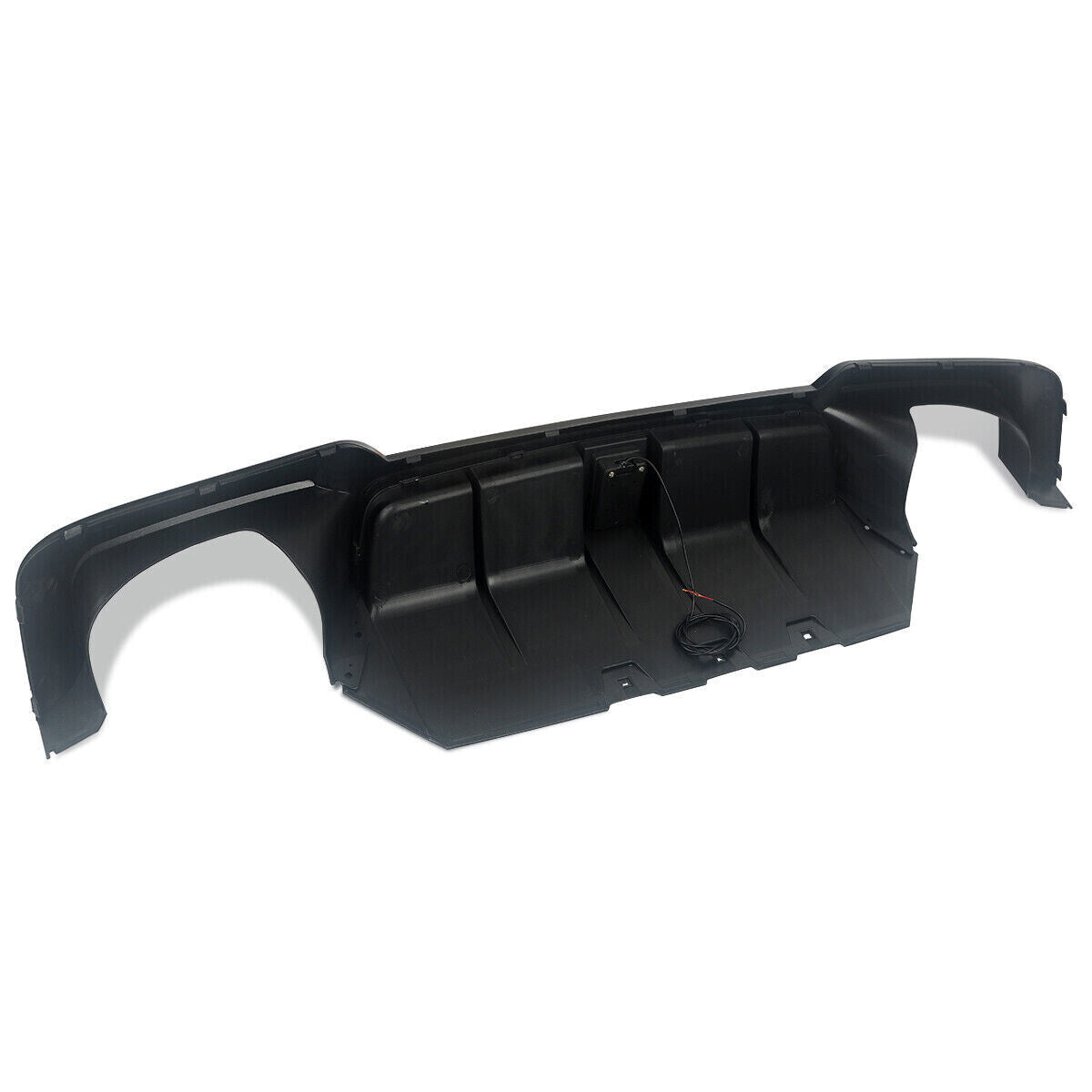 FOR BMW F10 F11 5 SERIES REAR DIFFUSER BUMPER VALANCE WITH LED M-SPORT GLOSS BLK