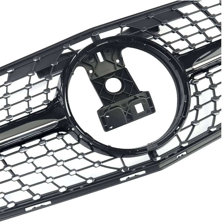 FOR MERCEDES C-CLASS W204 S204 C204 GRILL GRILLE AMG SILVER CHROME DIAMOND 08-14