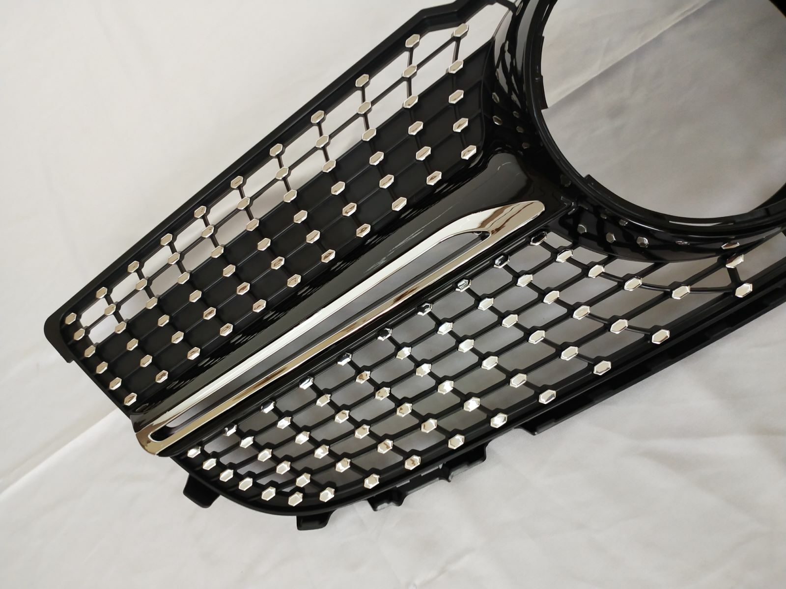 FOR MERCEDES GLK X204 2013-2015 GT FRONT GRILLE SPORT CHROME BLACK DIAMOND