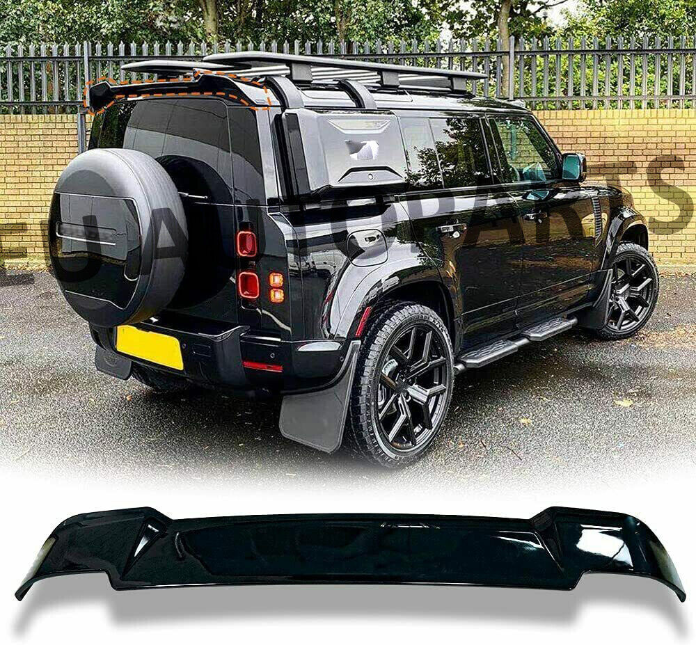 REAR ROOF SPOILER FOR LAND ROVER DEFENDER 90 110 130 L663 2020+ GLOSS BLACK