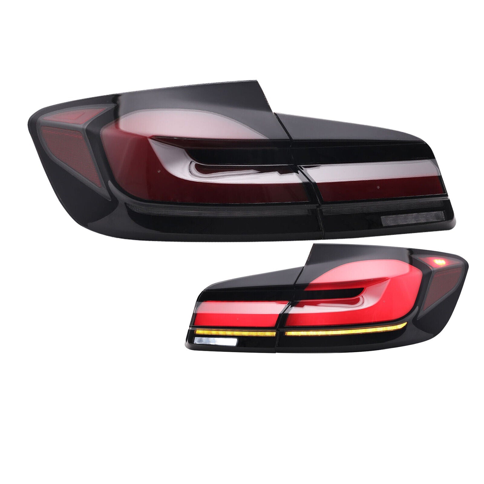 FOR BMW 5 SERIES F10 F18 2011-2017 SEQUENTIAL REAR LAMPS LED G30 STYLE LIGHTS