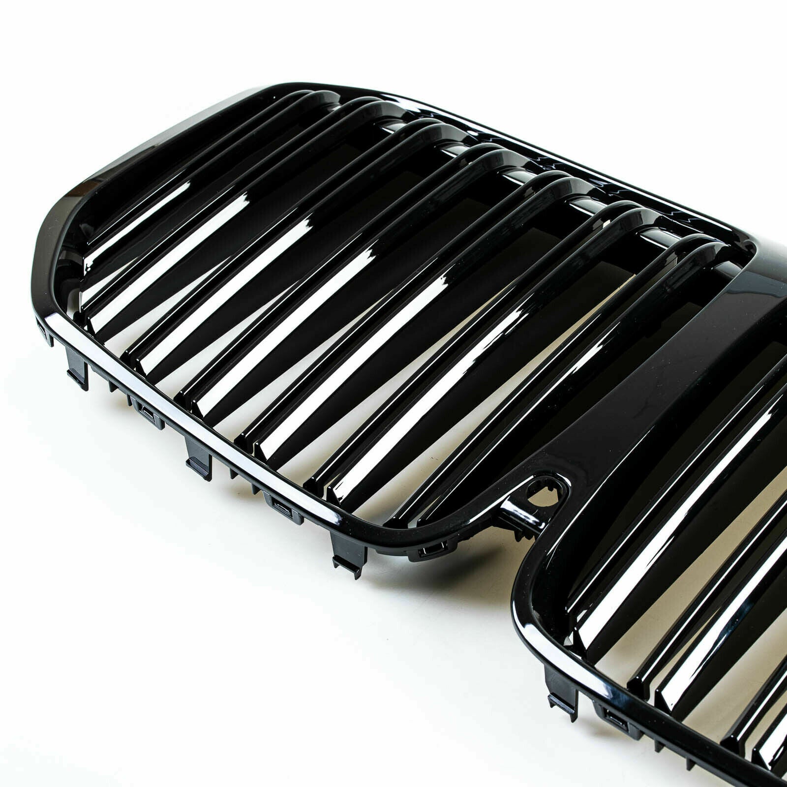 FRONT TWIN SLAT KIDNEY GRILLE GRILL FOR BMW X7 G07 2019+ GLOSS BLACK M STYLE
