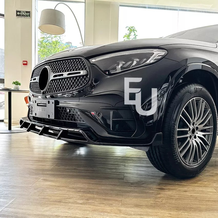 FOR MERCEDES GLC X254 AMG LINE FRONT SPLITTER LIP SPOILER BUMPER GLOSS BLACK 22+