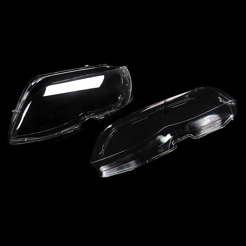 FOR BMW X5 E53 LCI 2004-2006 PAIR SIDE HEADLIGHT LENS COVER HEADLAMP SHELL