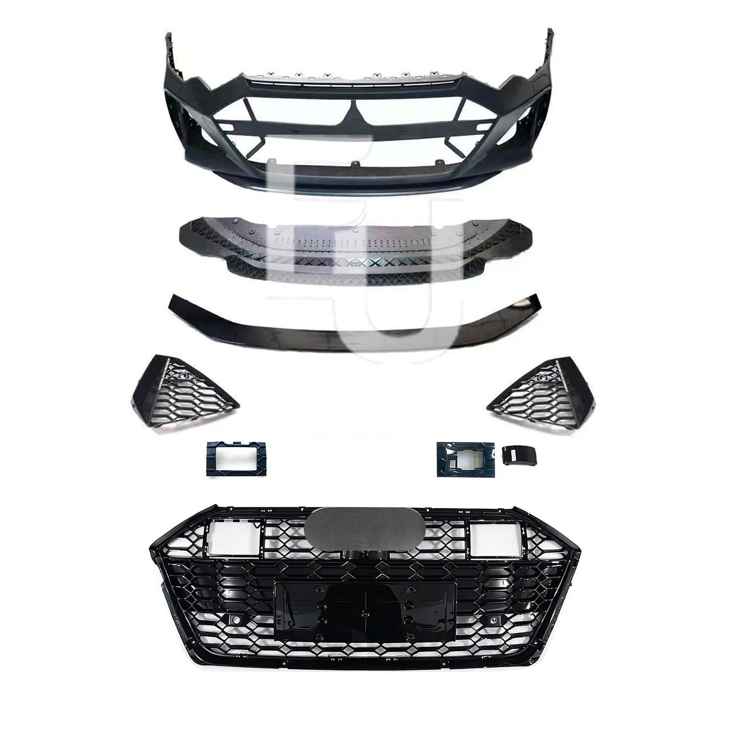 RS6 STYLE CONVERSION FRONT BUMPER BODYKIT WITH GRILLE FOR AUDI A6 S6 C8 4A 2018+