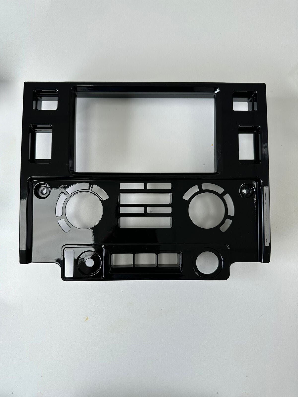 LAND ROVER DEFENDER DOUBLE DIN STEREO KIT FASCIA SOUND SYSTEM PANEL GLOSS BLACK