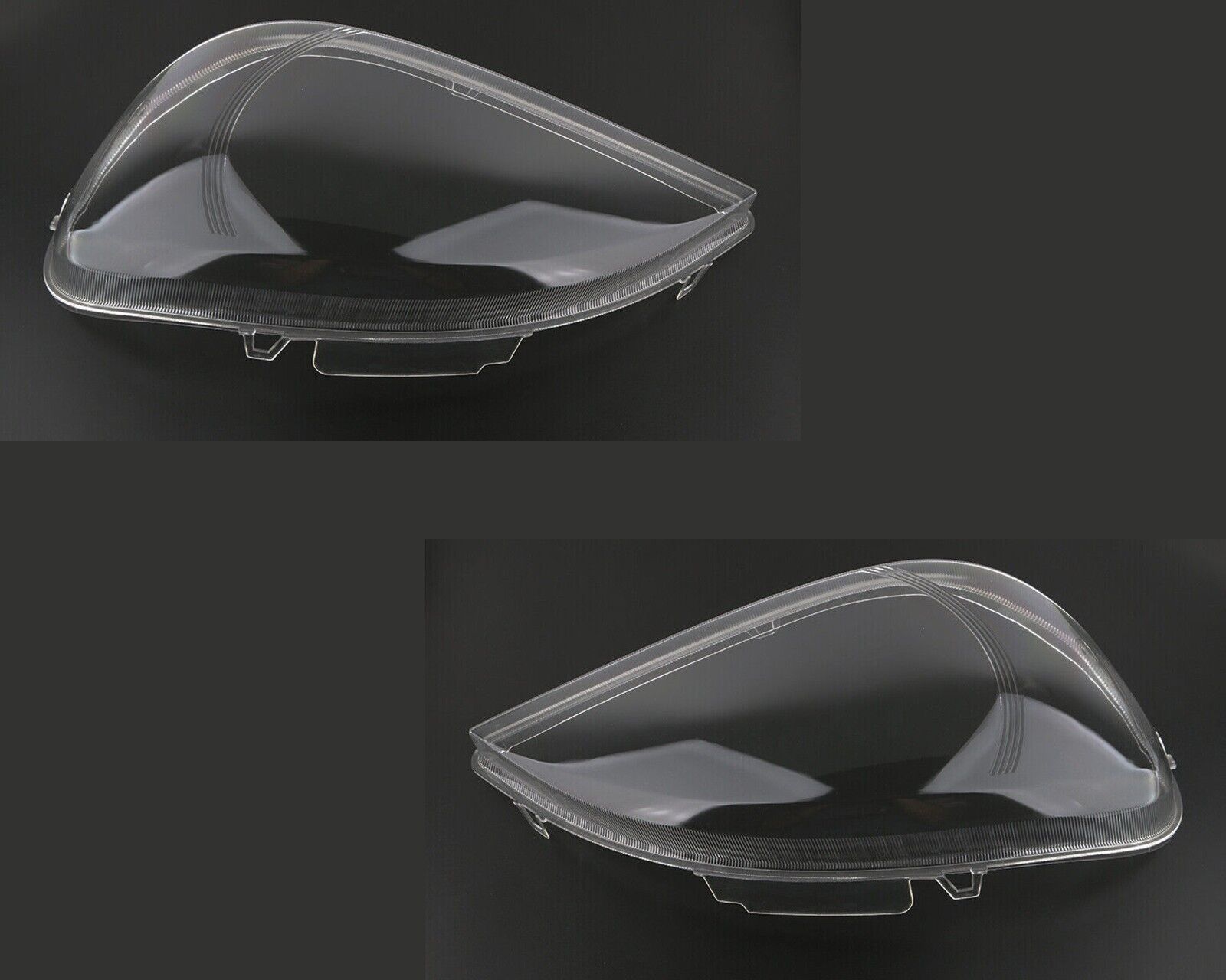 2X FOR MERCEDES BENZ W163 ML-CLASS 2002-2005 HEADLIGHT XENON&HALOGEN LENS COVER