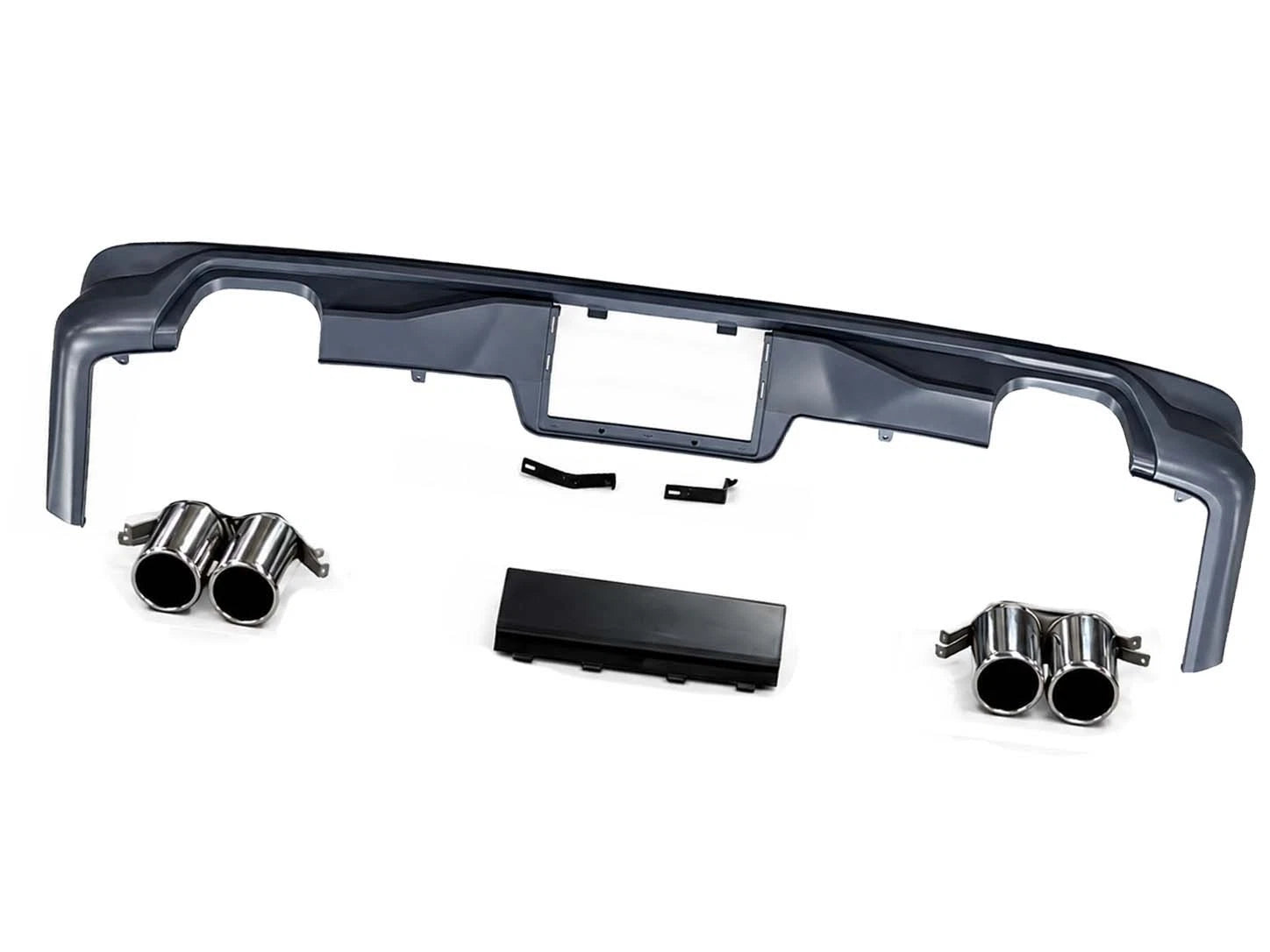 PRIMED REAR BUMPER WITH QUAD EXHAUST TIPS FOR VW TRANSPORTER T6.1 2019-2024
