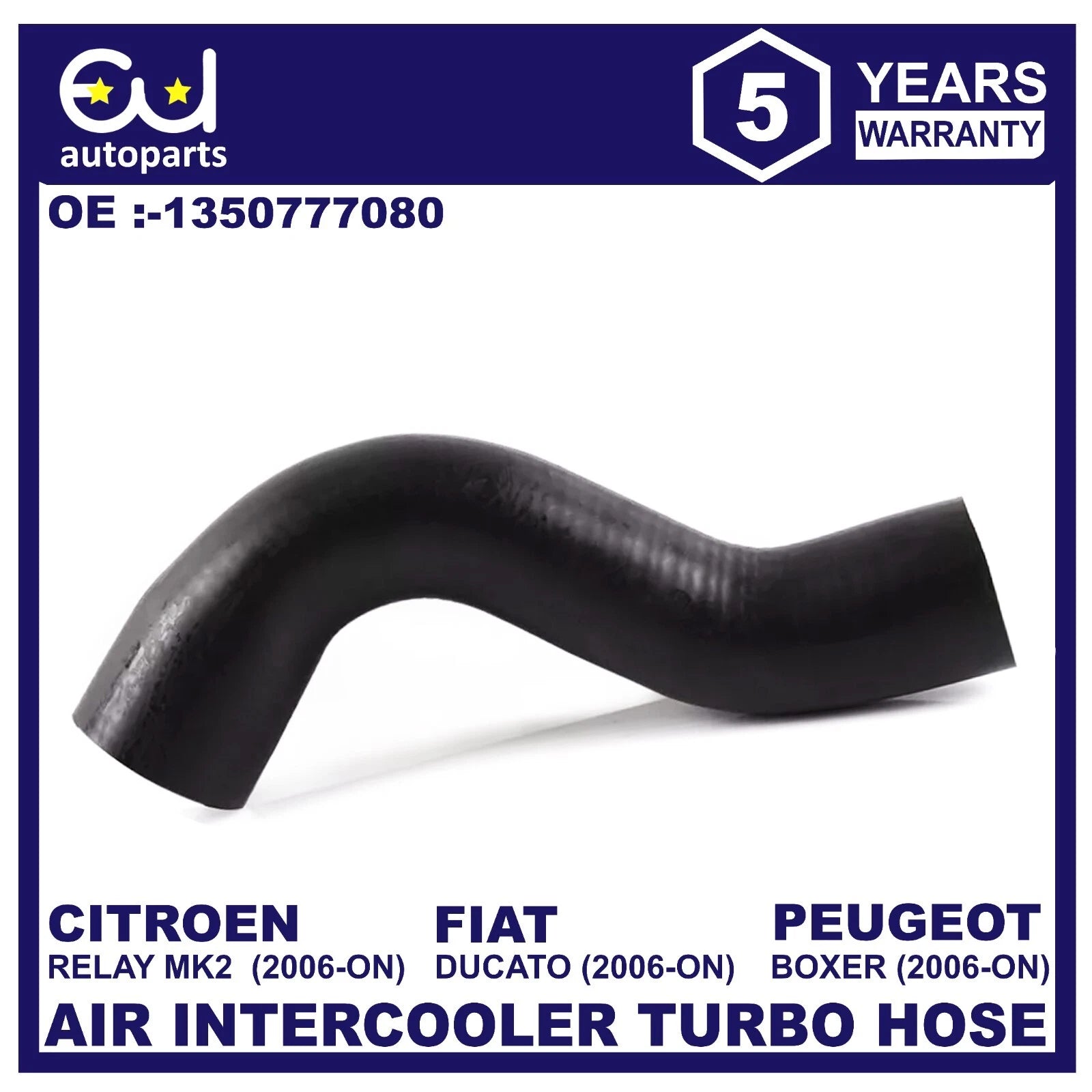 INTERCOOLER TURBO HOSE PIPE FOR CITROEN RELAY PEUGEOT BOXER FIAT DUCATO 2.2 HDI