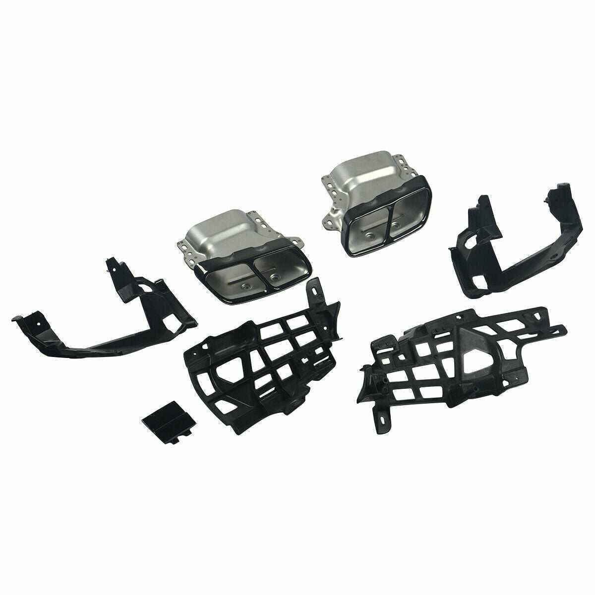 FOR MERCEDES AMG W117 C117 CLA45 GLOSS BLK REAR DIFFUSER QUAD EXHAUST TAIL PIPE