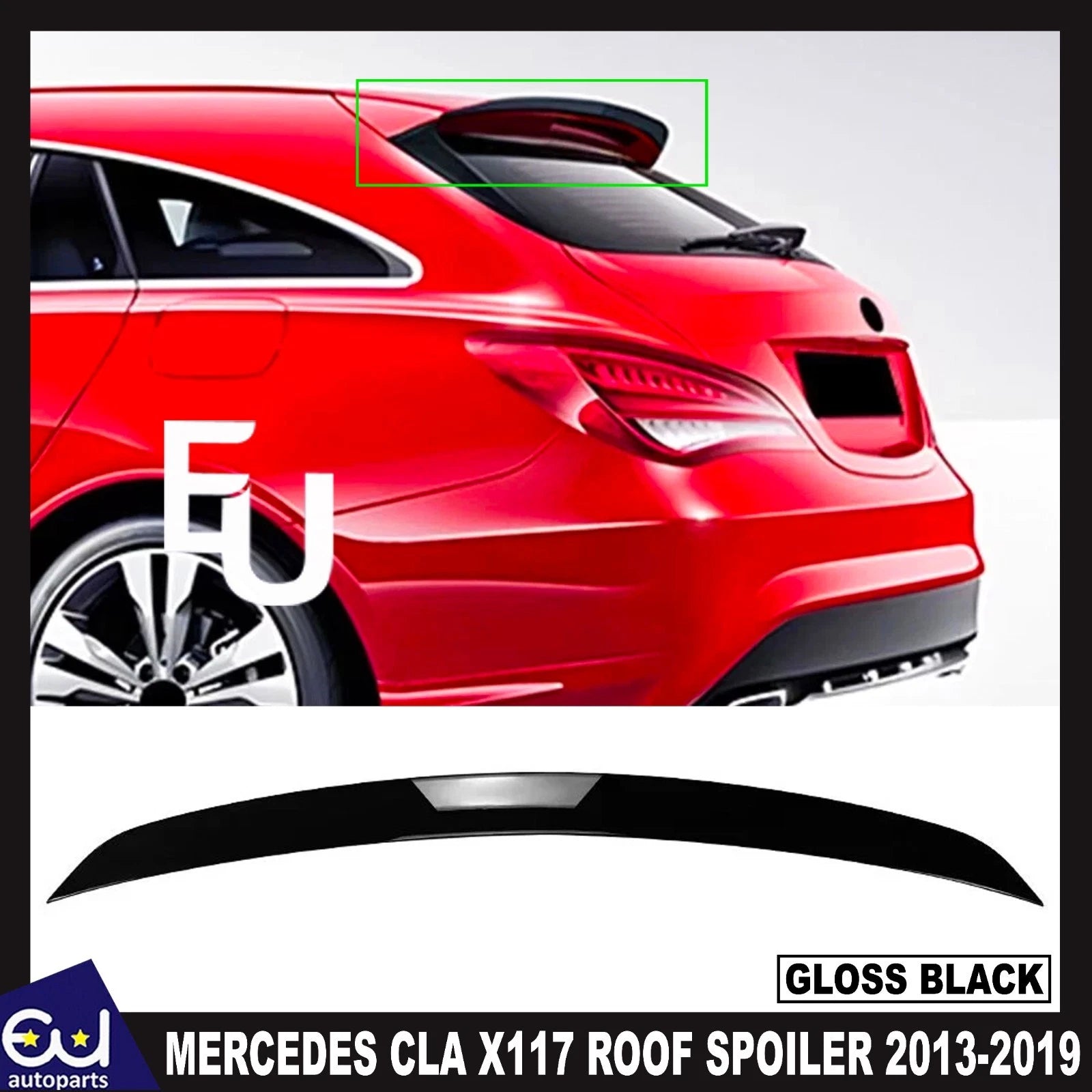 MERCEDES CLA X117 SHOOTING BRAKE GLOSS BLACK REAR ROOF SPOILER LIP WING1 13-19