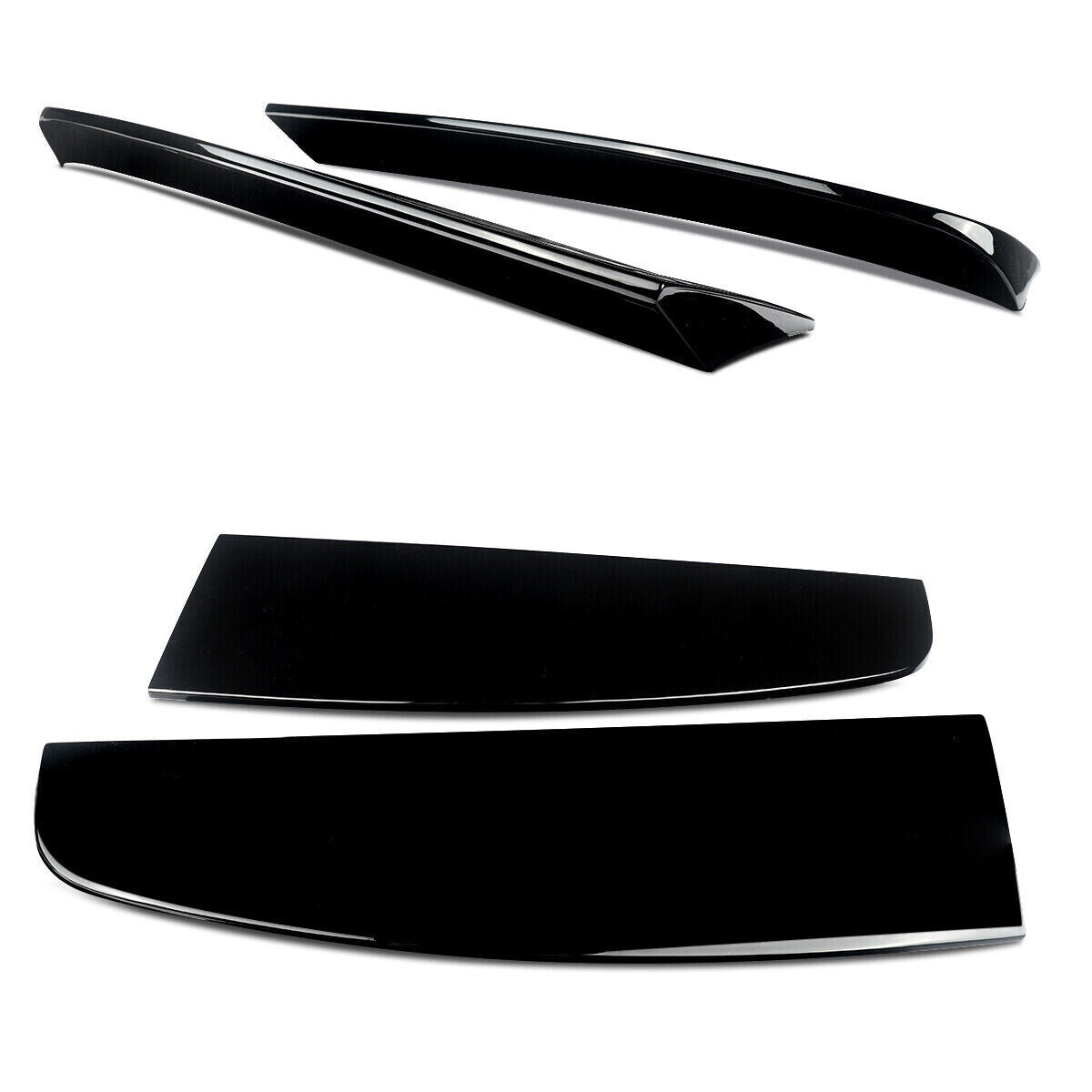 REAR TWIN BARN DOOR ROOF SPOILER FOR FORD TRANSIT CUSTOM 2012-2020 GLOSS BLACK