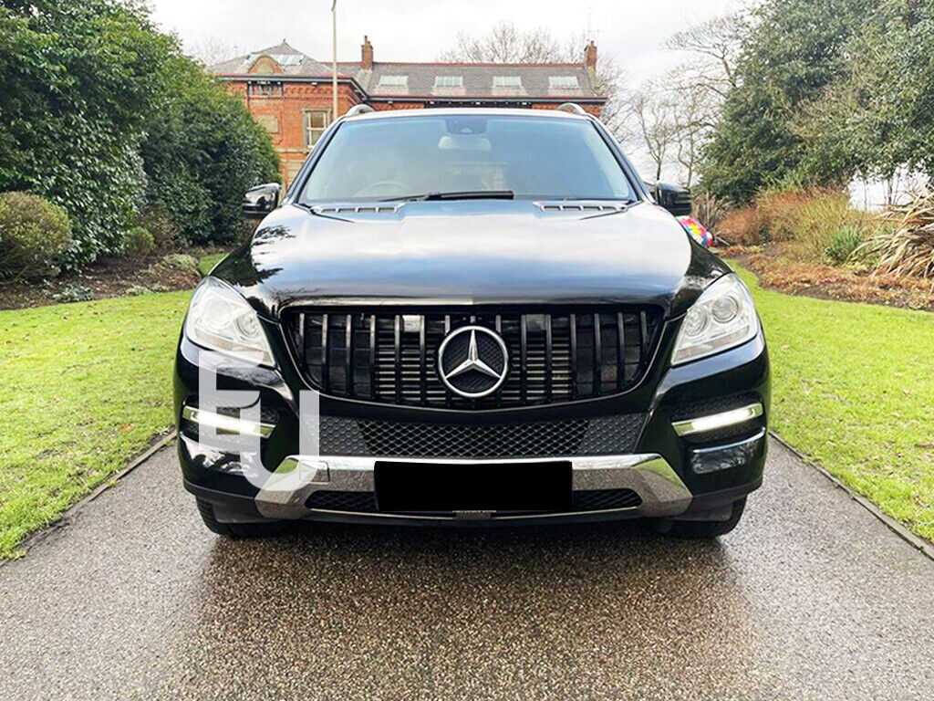 FOR MERCEDES W166 M CLASS ML GT PANAMERICA FRONT GRILLE GRILL GLOSS BLACK 12-15