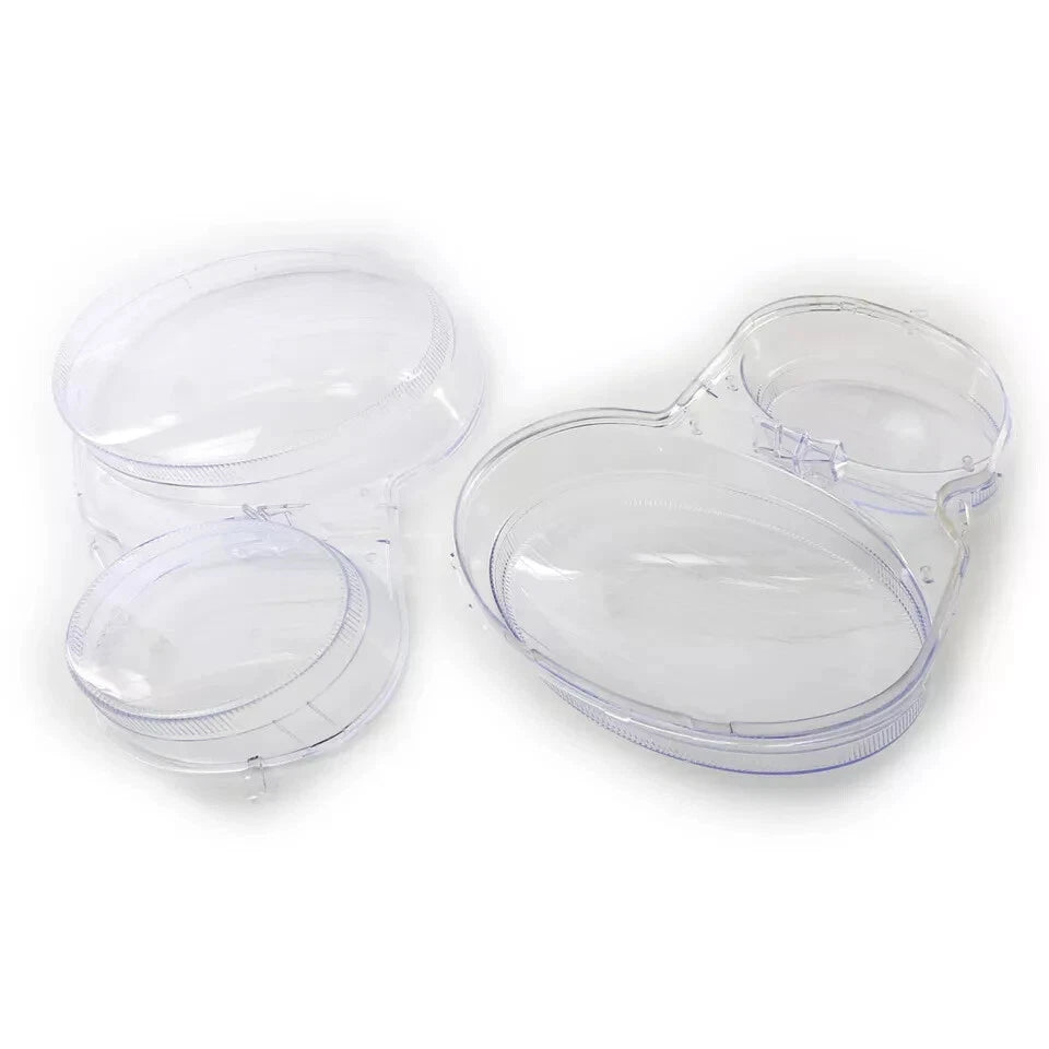 FOR MERCEDES E CLASS W210 2000-2002 PAIR RIGHT LEFT FRONT HEADLIGHT LENS COVER