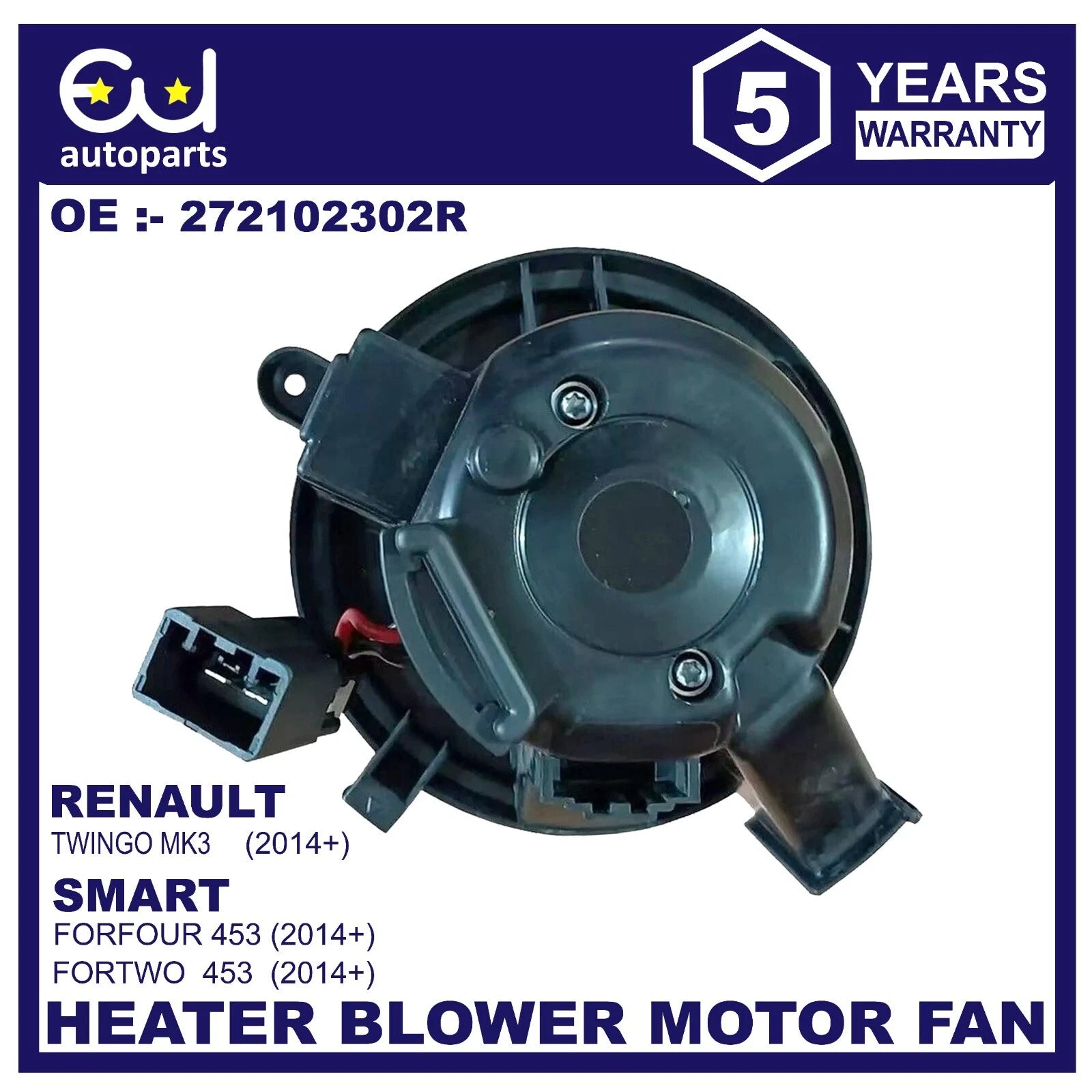 HEATER BLOWER MOTOR FAN FOR RENAULT TWINGO MK3 SMART FORTWO FORFOUR 453 0.9 1.0