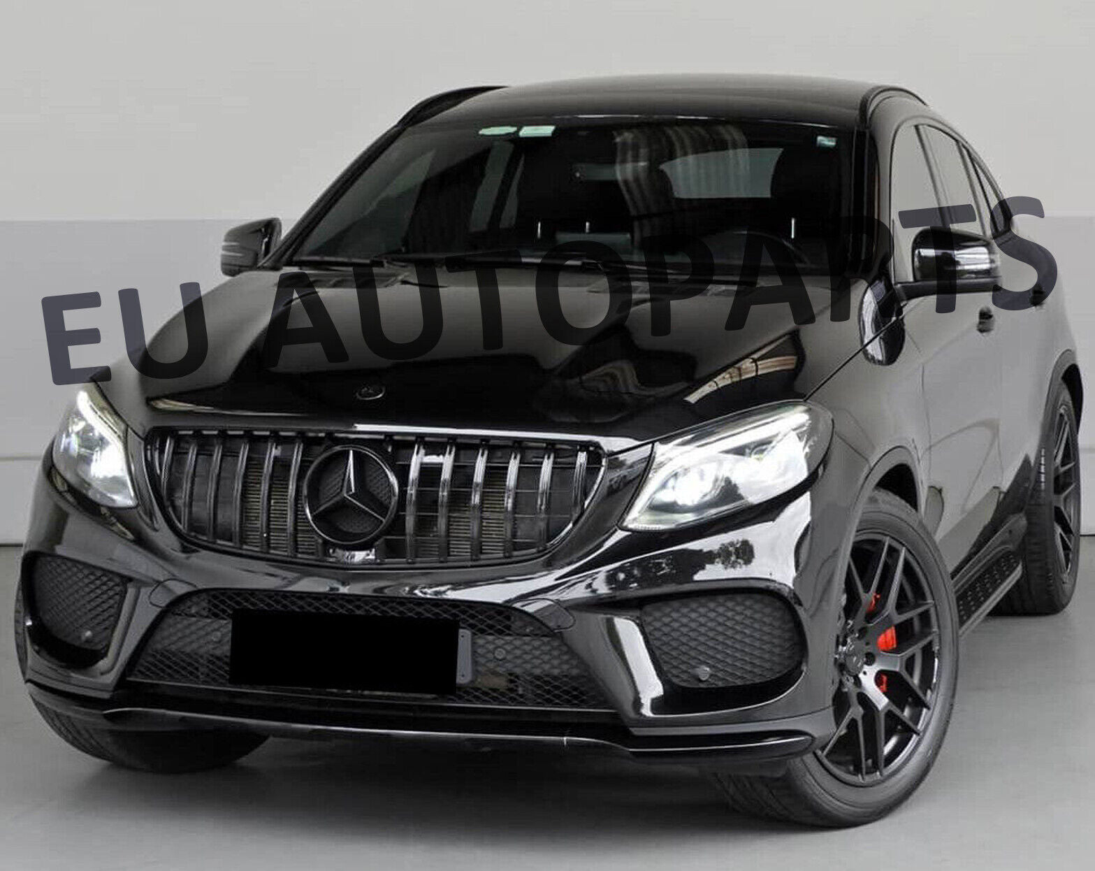 FOR MERCEDES GLE CLASS C292 COUPE FRONT GRILLE GRILL GT STYLE GLOSS BLACK 2015+