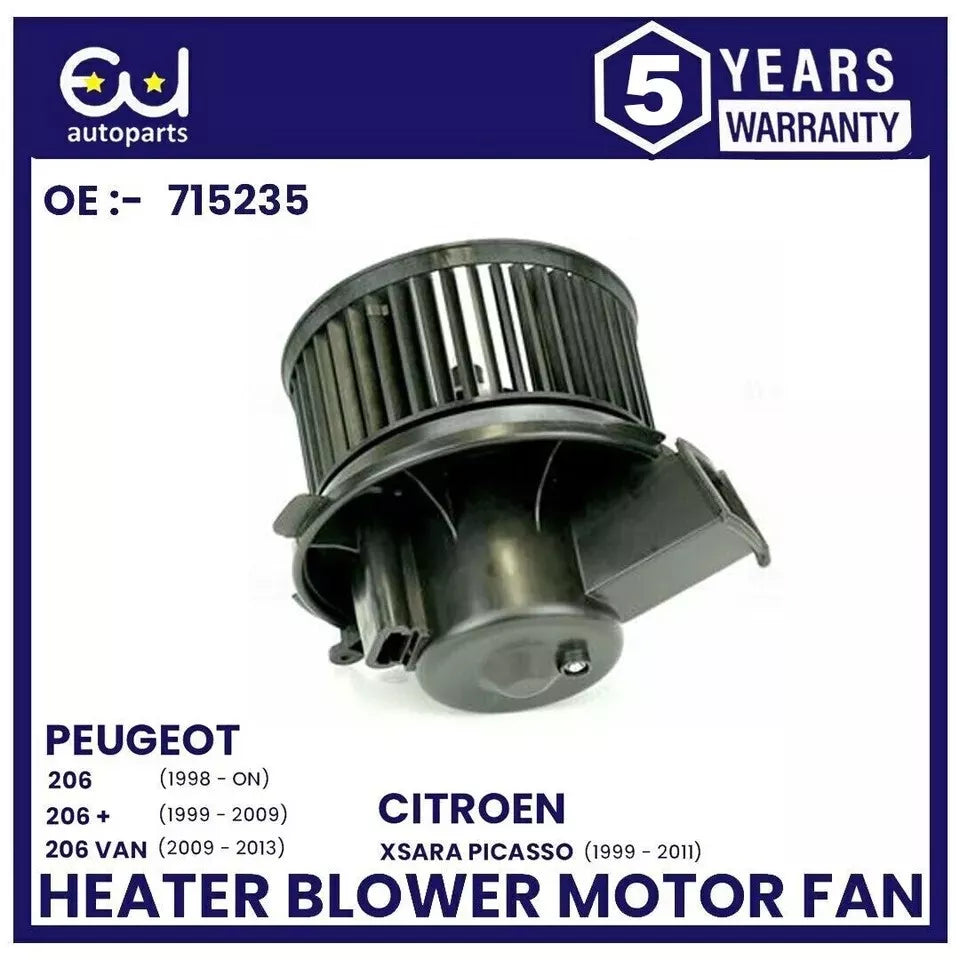 HEATER BLOWER MOTOR FAN FOR CITROEN XSARA PICASSO N68 99-11 PEUGEOT 206 1999-ON