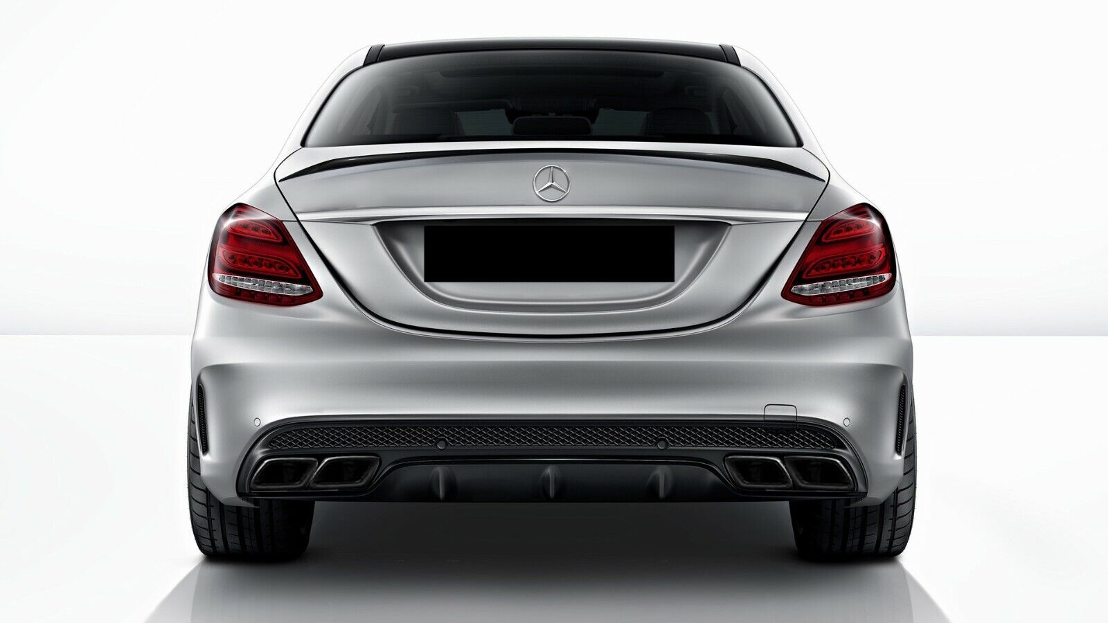 FOR MERCEDES BENZ C CLASS W205 AMG C63 REAR DIFFUSER BUMPER AMG SEDAN 2015-2018