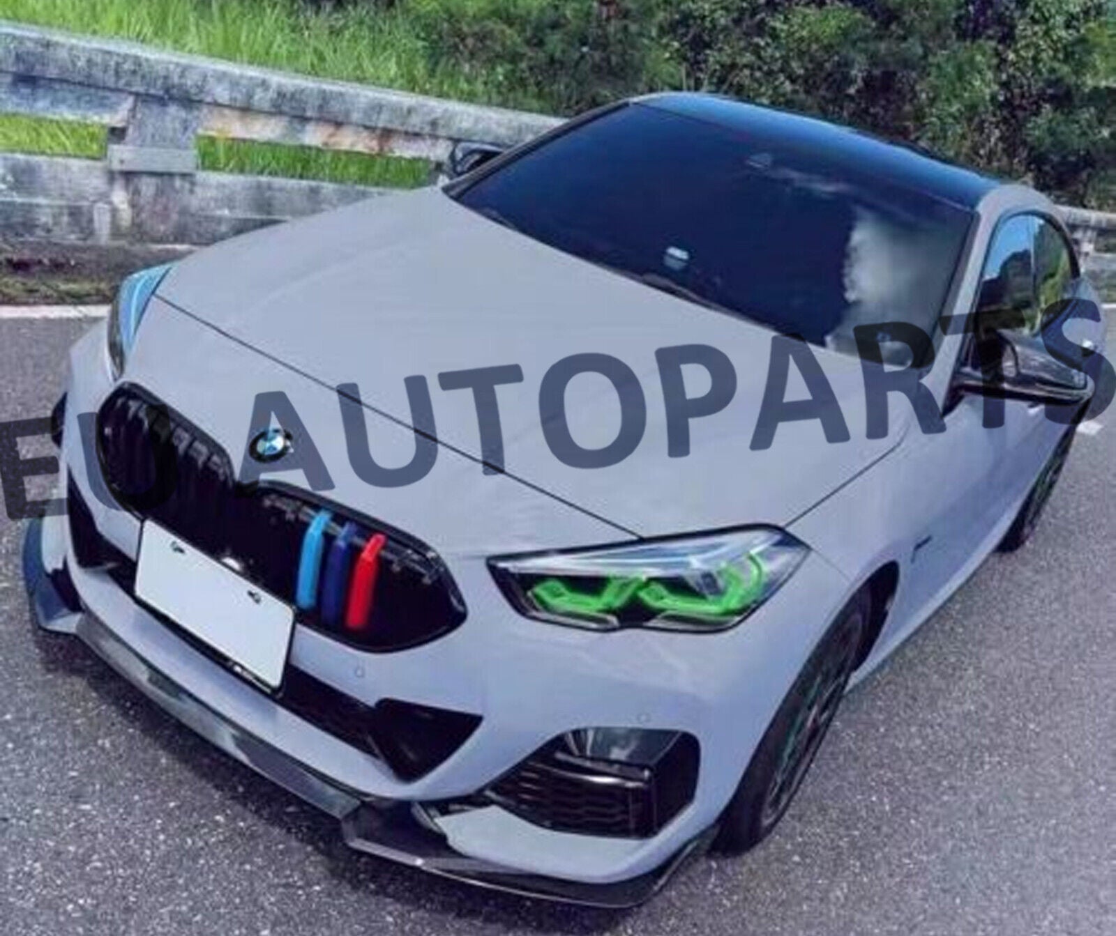 FOR BMW 2 SERIES GRAN COUPE F44 FRONT LIP SPLITTER GLOSS BLACK 2020+ O