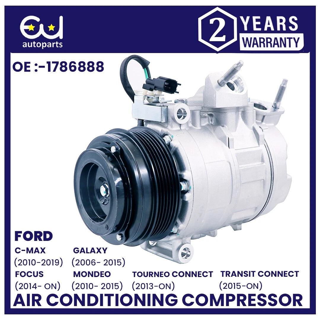 AIR CON AC COMPRESSOR FOR FORD FOCUS MK3 C-MAX GALAXY MK2 MONDEO TRANSIT CONNECT