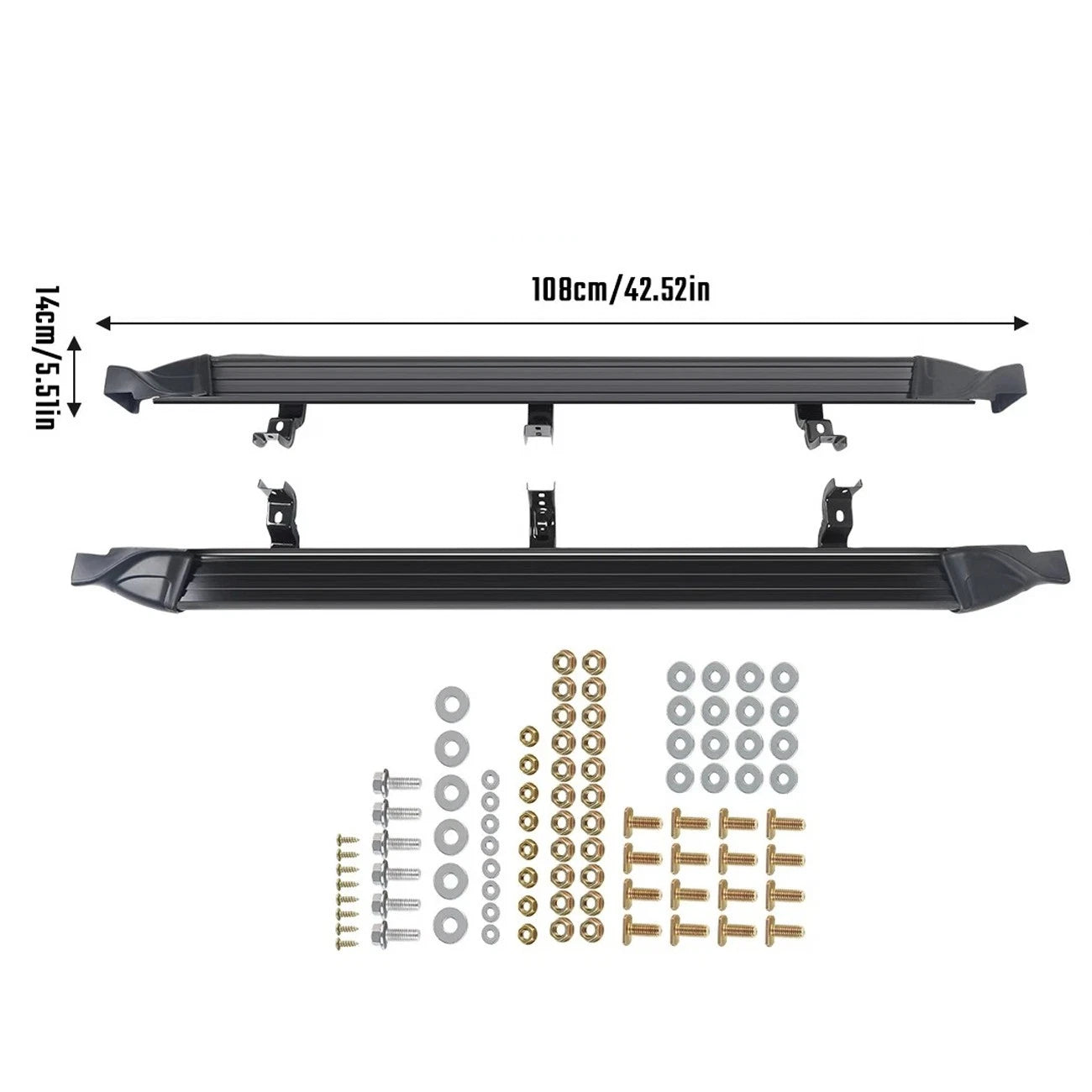 RUNNING BOARDS/ SIDE STEPS OE STYLE - PAIR FOR ISUZU D-MAX DOUBLE CAB 2012-2020