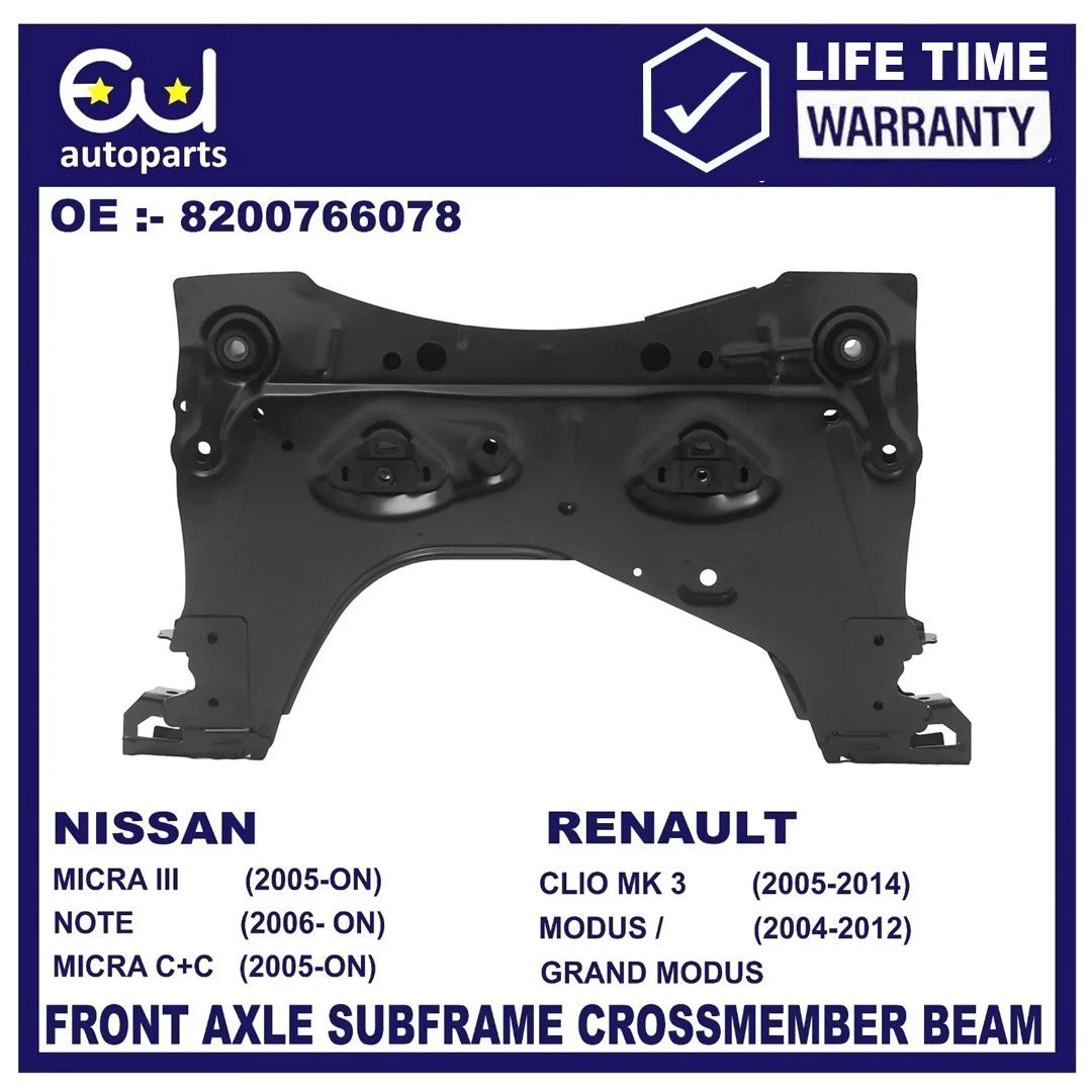FRONT SUBFRAME CROSSMEMBER FOR NISSAN NOTE MICRA (MANUAL) RENAULT CLIO MK3 MODUS