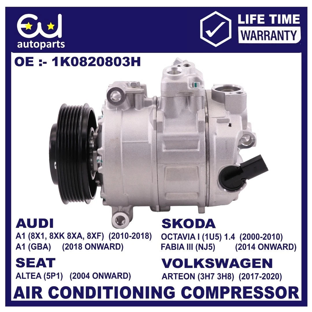 AIR CON A/C COMPRESSOR PUMP FOR SKODA FABIA VW BEETLE CADDY EOS CRAVELLE CRAFTER