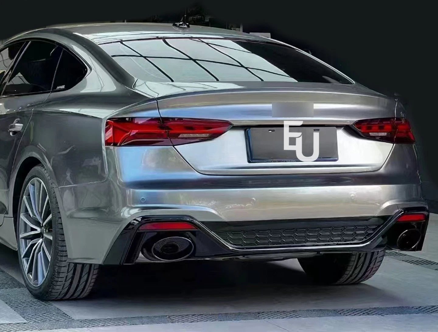 AUDI A5 F5 B9 SPORTBACK REAR BUMPER DIFFUSER TIPS RS5 BODYKIT PRIMED 2017-2019