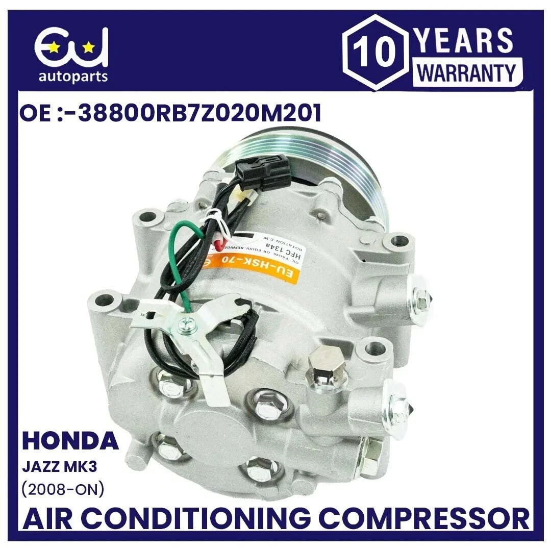 AIR CON AC A/C COMPRESSOR PUMP FOR HONDA JAZZ MK3 1.2 1.3 1.4 38810RB0006 2008+