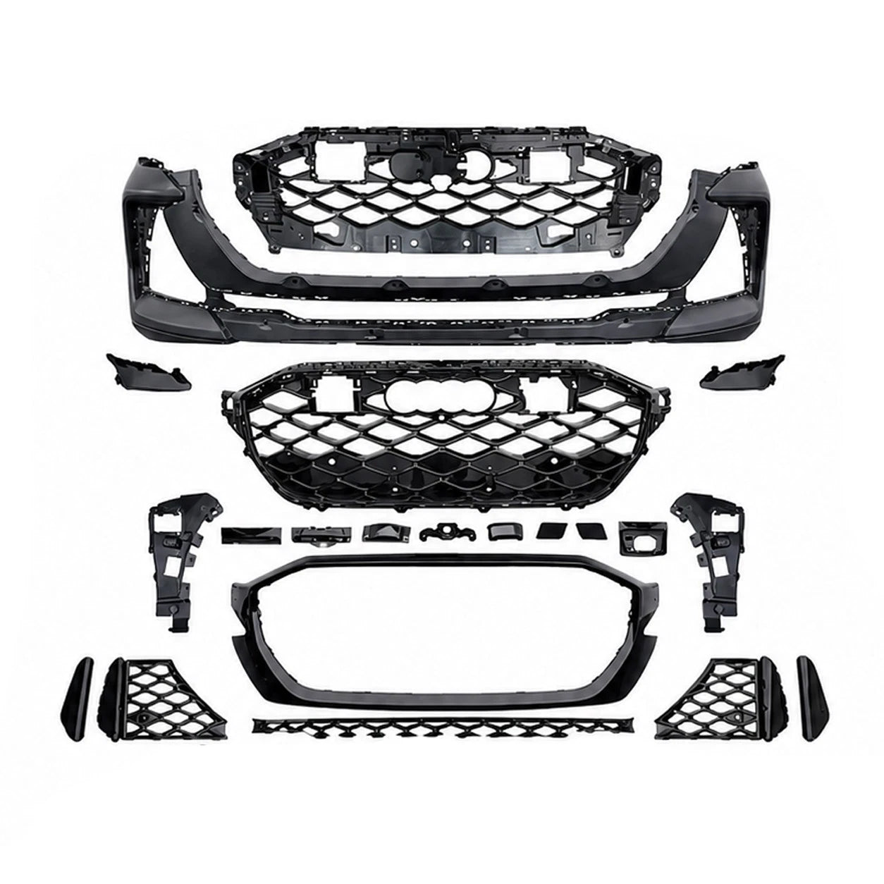 LCI 2024+ RSQ8 CONVERSION FRONT REAR BUMPER DIFFUSER BODYKIT FOR AUDI Q8 2019-23