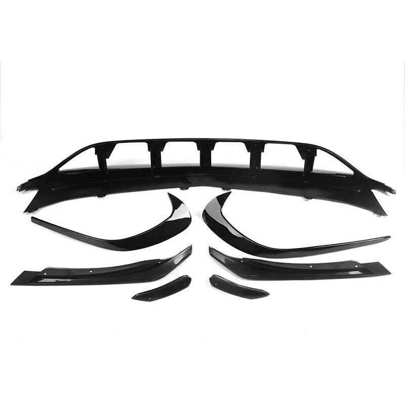 AERO KIT FOR MERCEDES A CLASS W176 AMG FRONT SPLITTER LIP FINS GLOSS BLACK 16-18