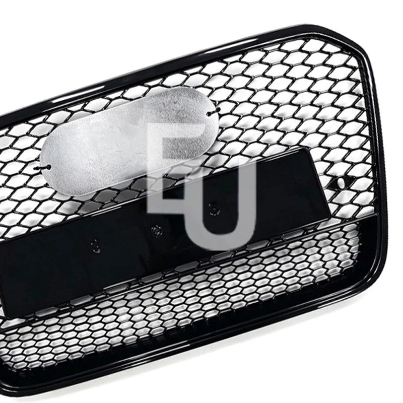 FOR AUDI A6 C7 4G RS6 STYLE GLOSS BLACK HONEYCOMB BUMPER GRILLE GRILL 2011-2015