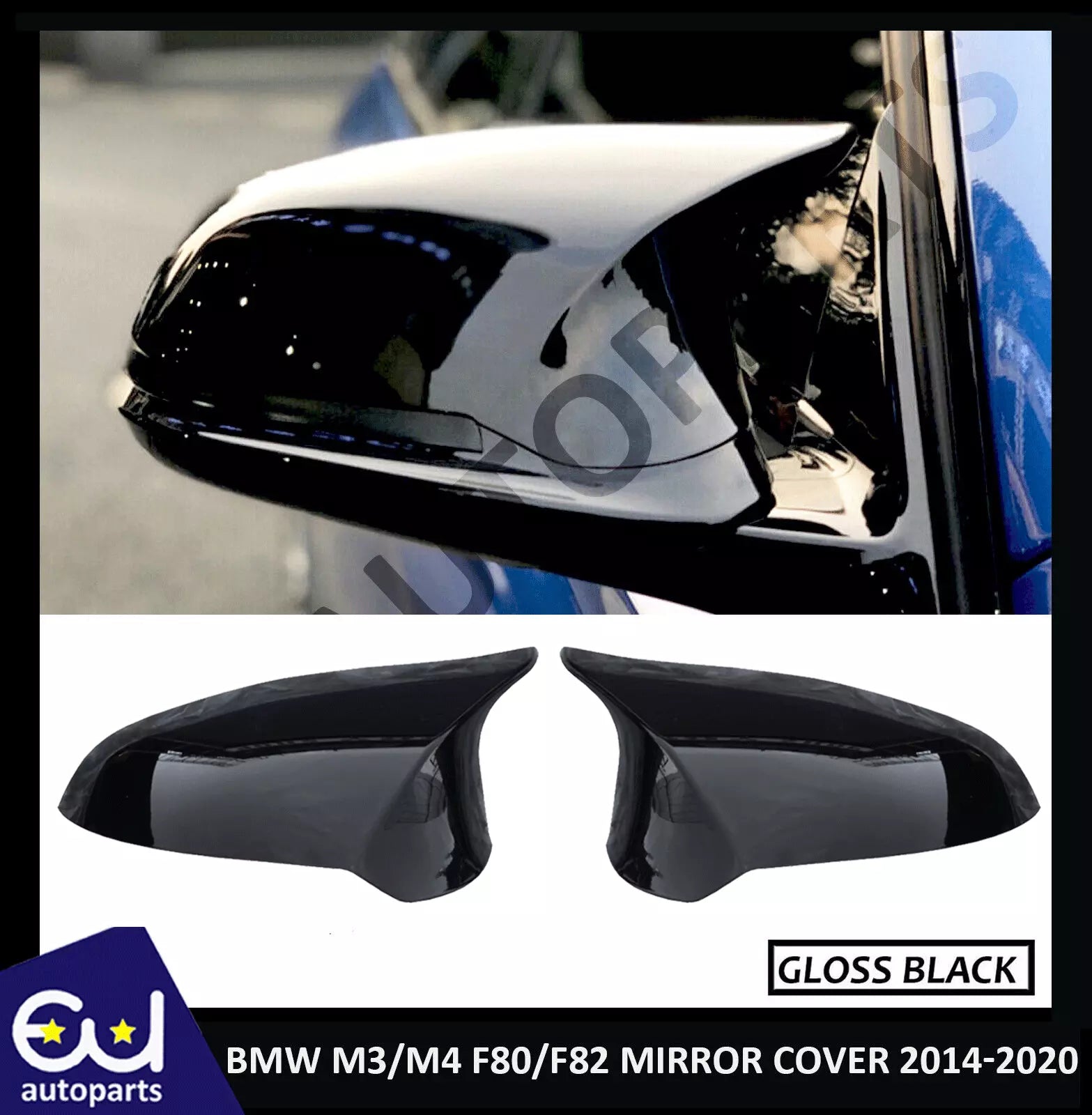FOR BMW 3 4 SERIES M3 F80 M4 F82 F83 M2 F87 SIDE WING MIRROR CAP COVER GLOSS
