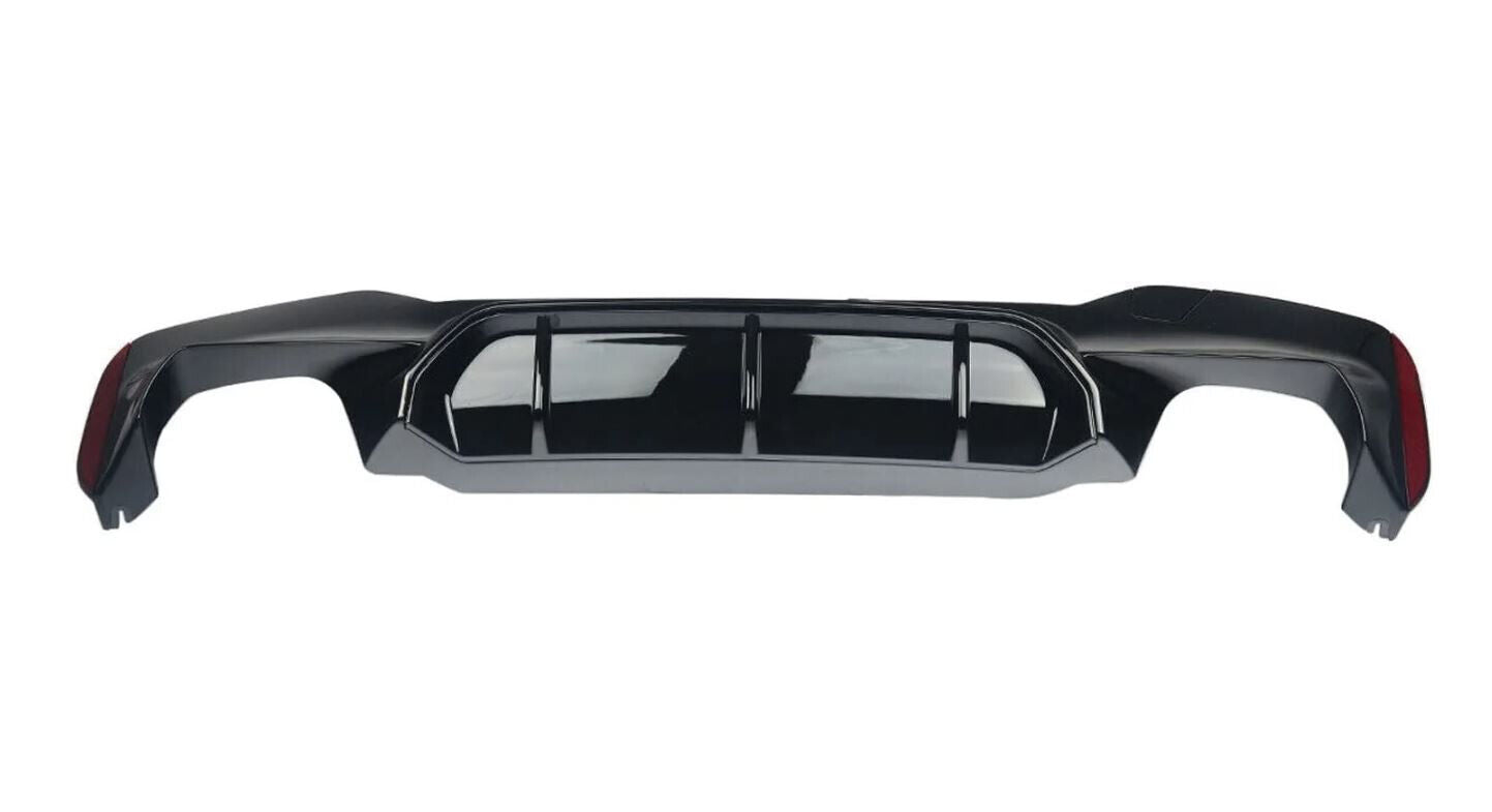 FOR BMW 5 SERIES G30 G31 REAR BUMPER DIFFUSER M5 STYLE M SPORT GLOSS BLACK 17-23