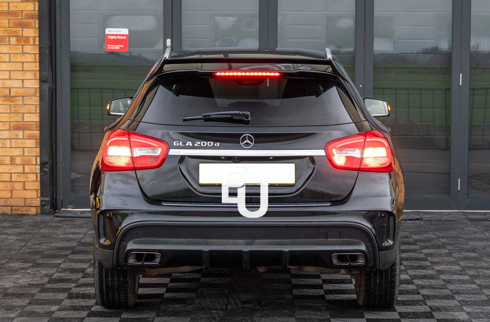 FOR MERCEDES GLA CLASS X156 AMG GLA45 ED1 LOOK REAR DIFFUSER TAILPIPES 2013-2018