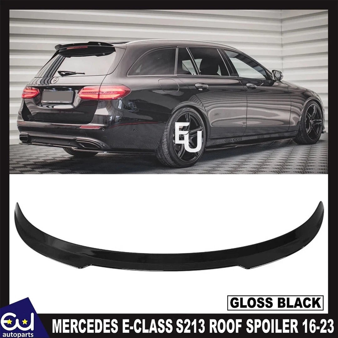 FOR MERCEDES E CLASS S213 ESTATE GLOSS BLACK REAR ROOF BOOT SPOILER WING 16-23