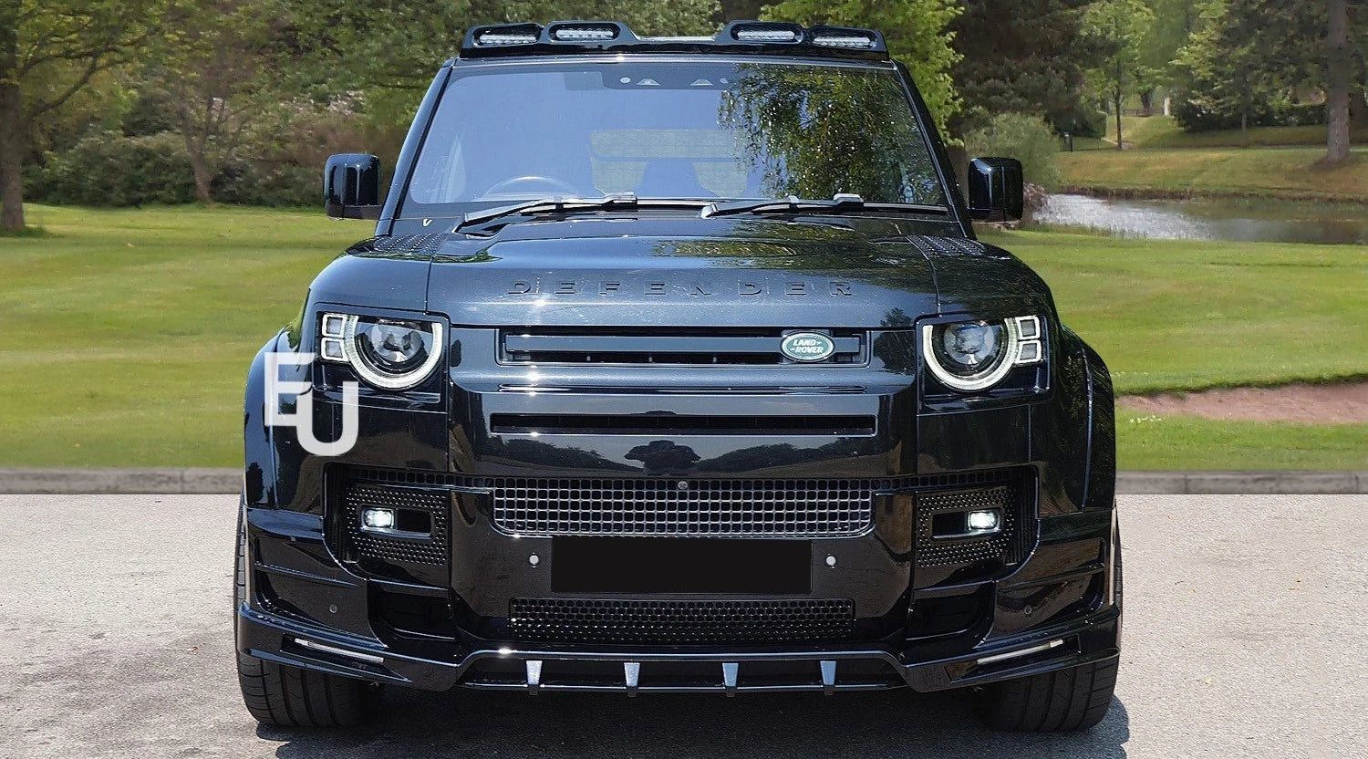 GLOSS LED FRONT LIP SPLITTER BUMPER FOR LAND ROVER DEFENDER 90 110 130 L663 20+