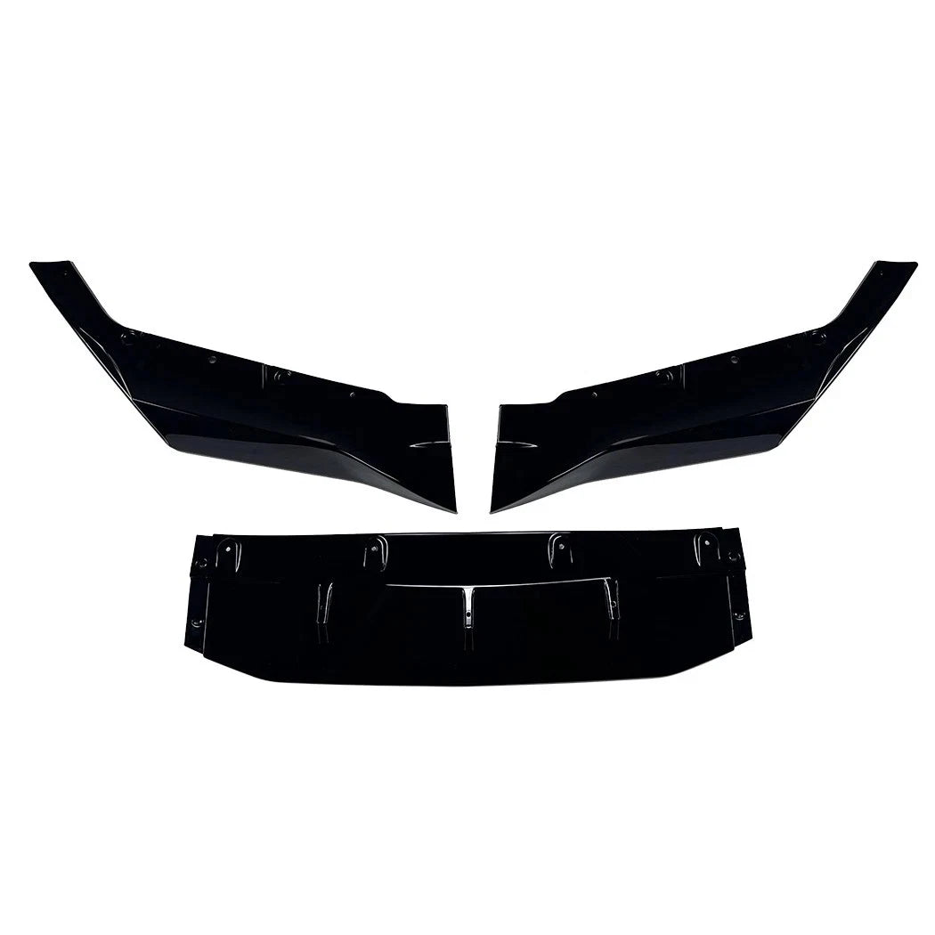 FOR BMW F90 M5 RKP STYLE FRONT BUMPER LIP SPOILER SPLITTER GLOSS BLACK 2017-2020