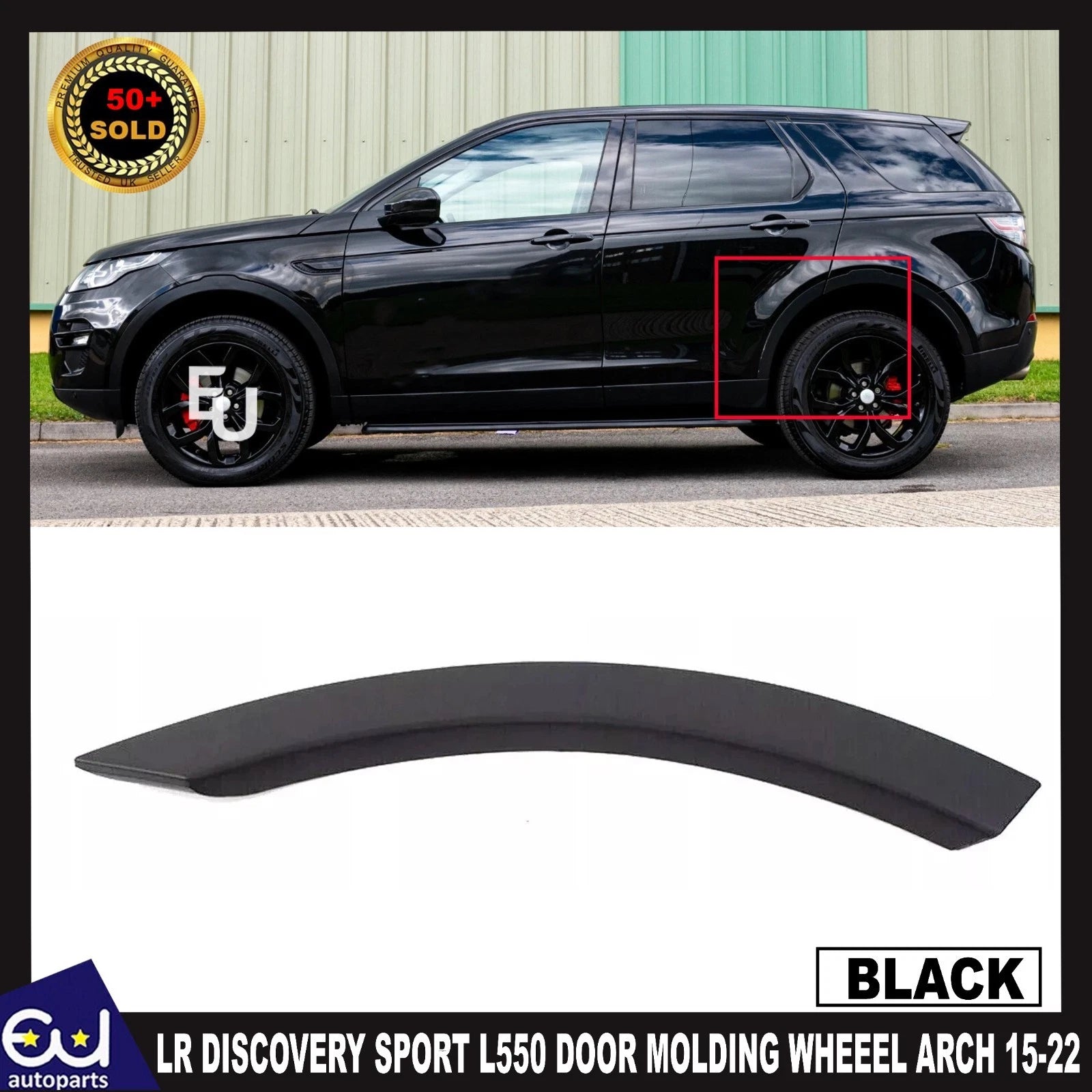 REAR RIGHT DRIVER SIDE WHEEL ARCH DOOR MOLDING FOR DISCOVERY SPORT L550 15-22