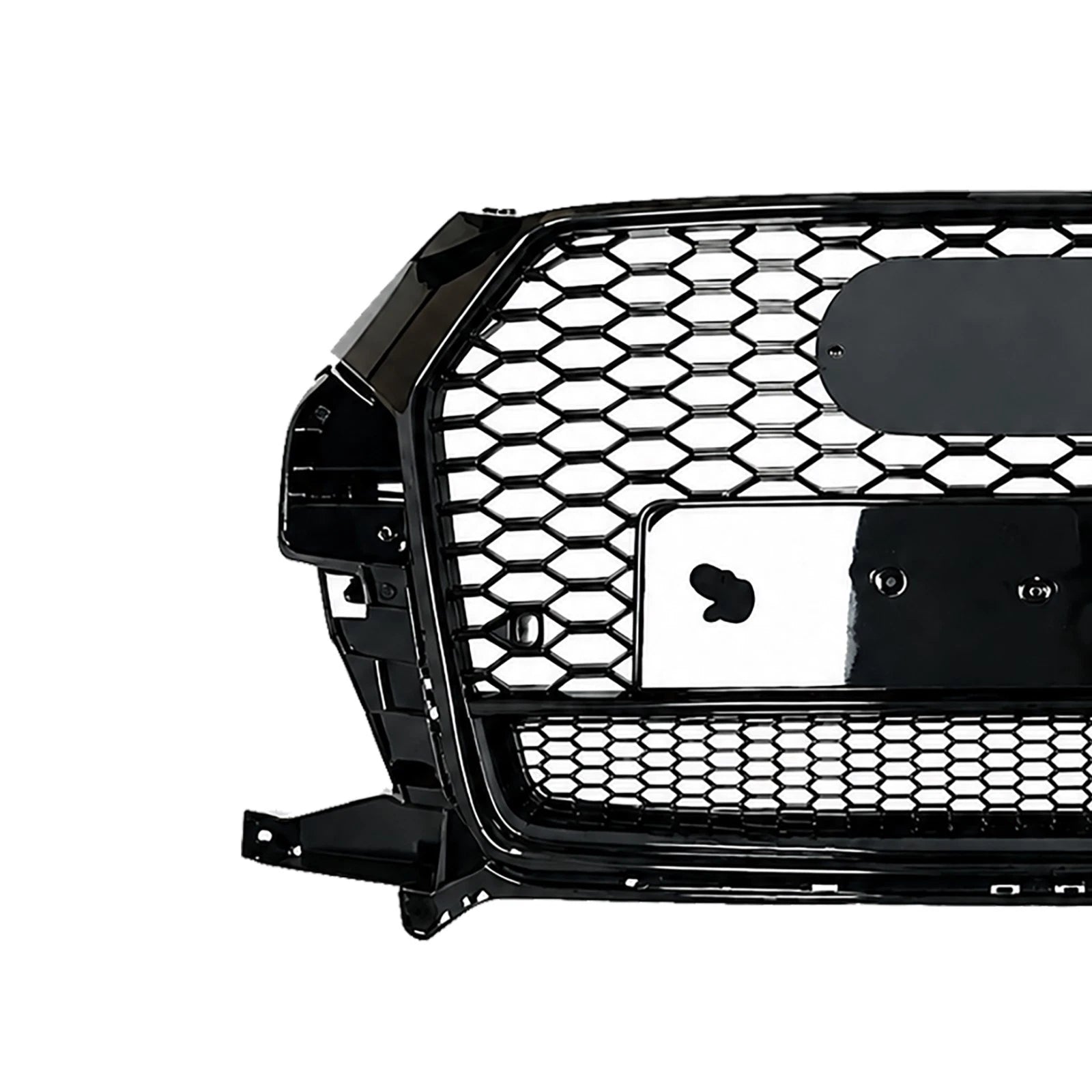 RSQ3 STYLE FRONT HONEYCOMB GRILLE GLOSS BLACK FOR AUDI Q3 8U 2015–2018 ABS