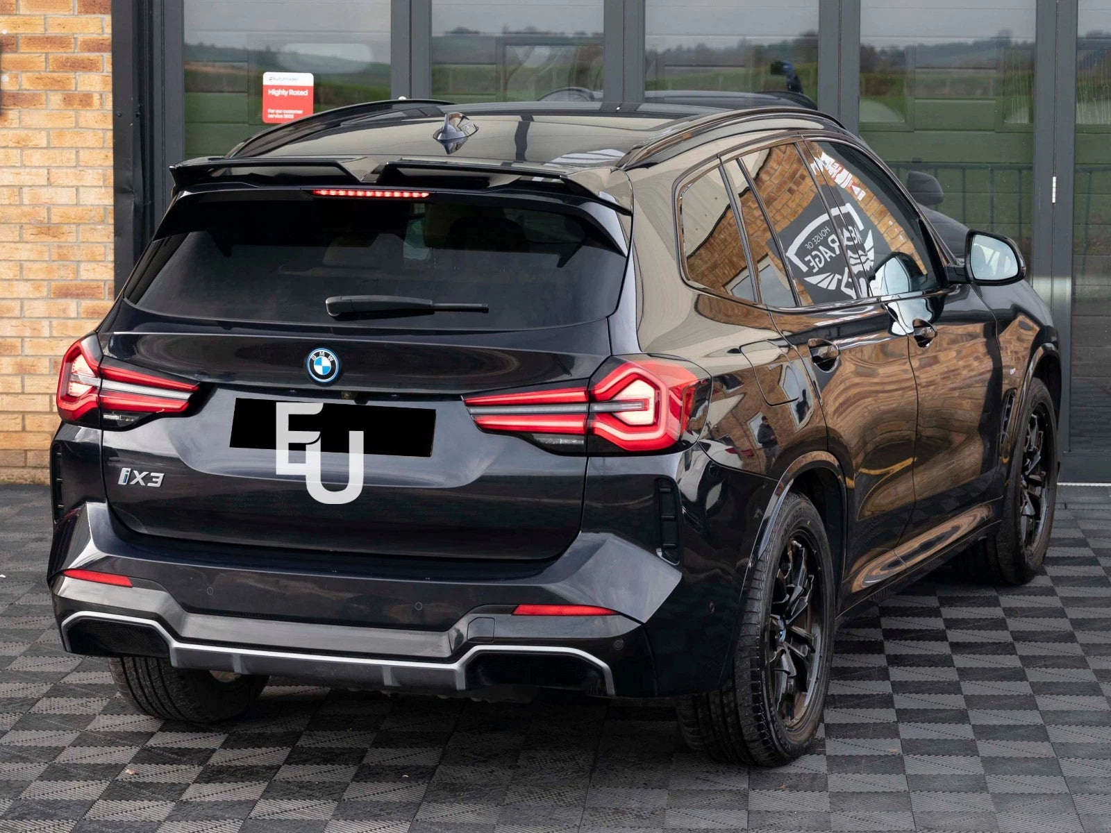REAR ROOF SPOILER WING TRUNK LIP FOR BMW X3 G01 X3 M F97 2018+ GLOSS BLACK