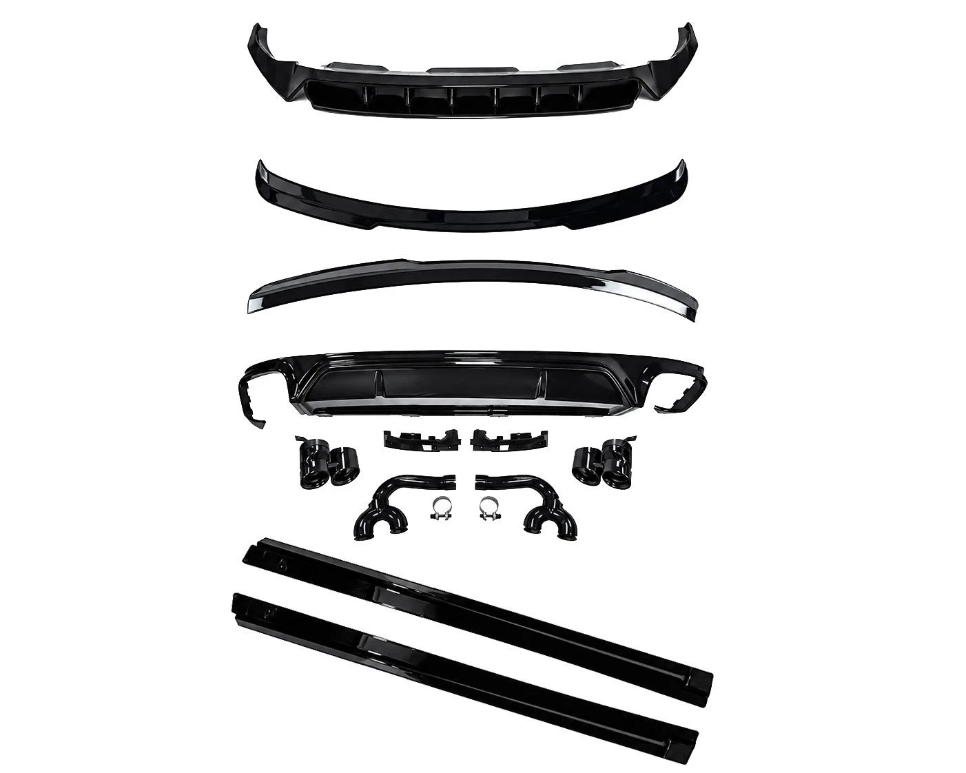 SQ8 CONVERSION BODYKIT FRONT SPLITTER REAR DIFFUSER FOR AUDI Q8 S-LINE 2019-2023