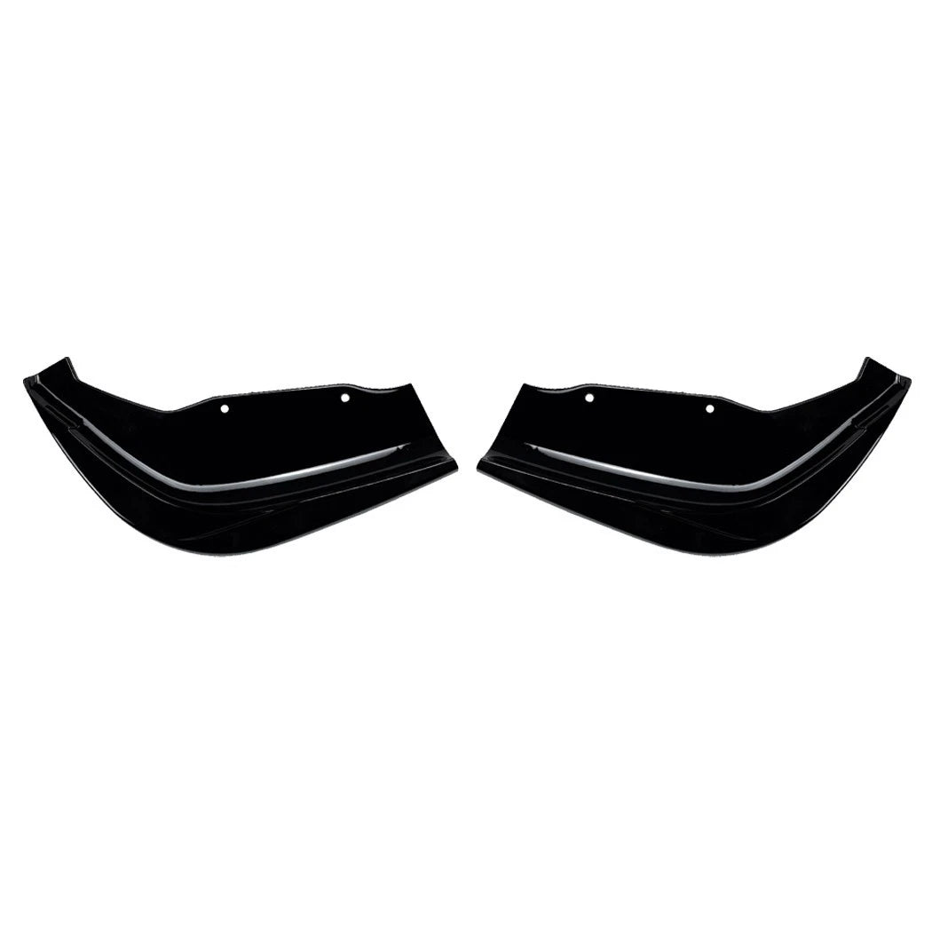 FOR BMW 1 SERIES F40 M SPORT REAR SIDE SPLITTER BUMPER DIFFUSER GLOSS BLACK 19+