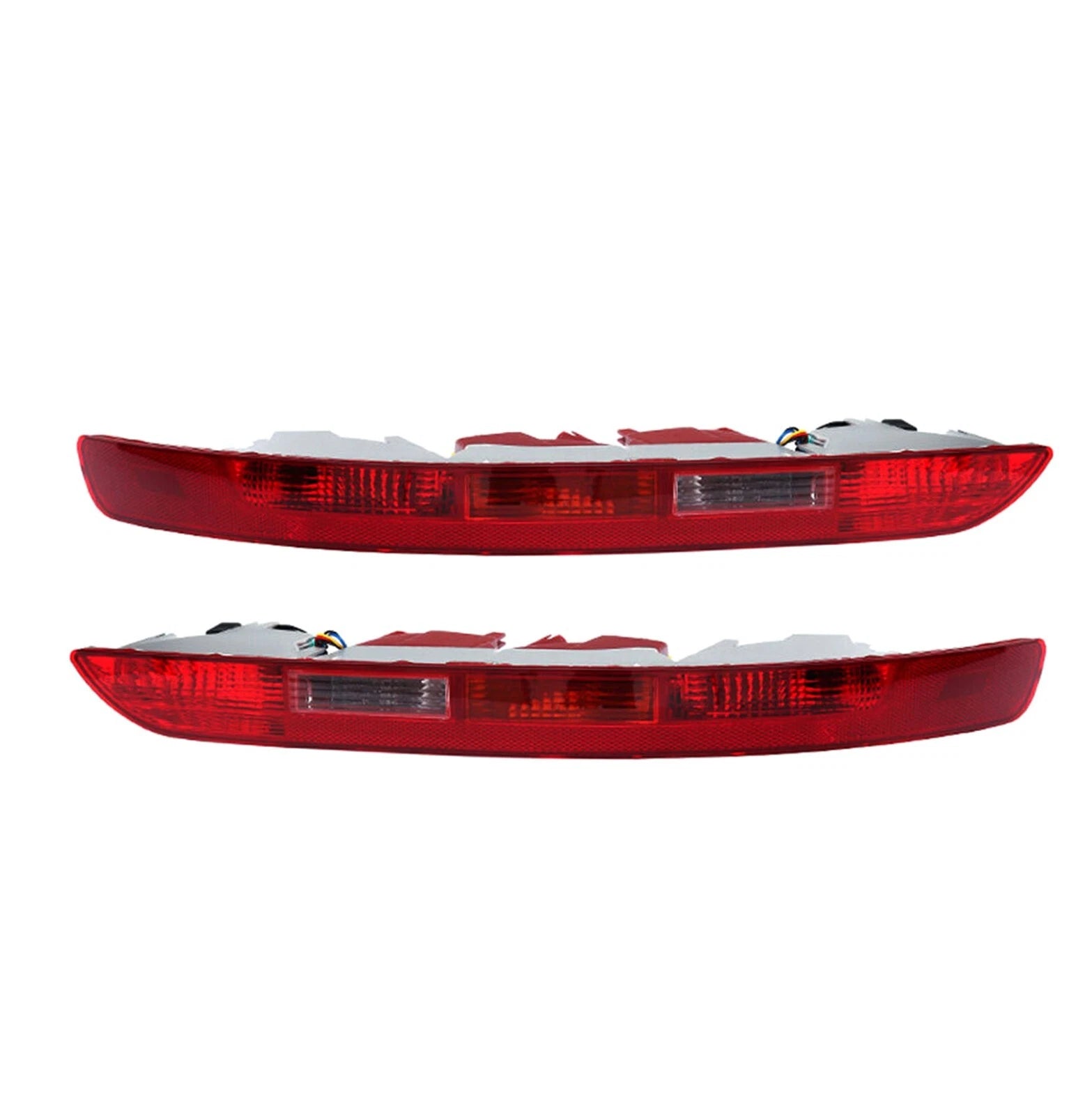 PAIR REAR BUMPER REFLECTOR TAIL LIGHT BRAKE FOG LAMPS FOR AUDI Q5 8R 2008-2017